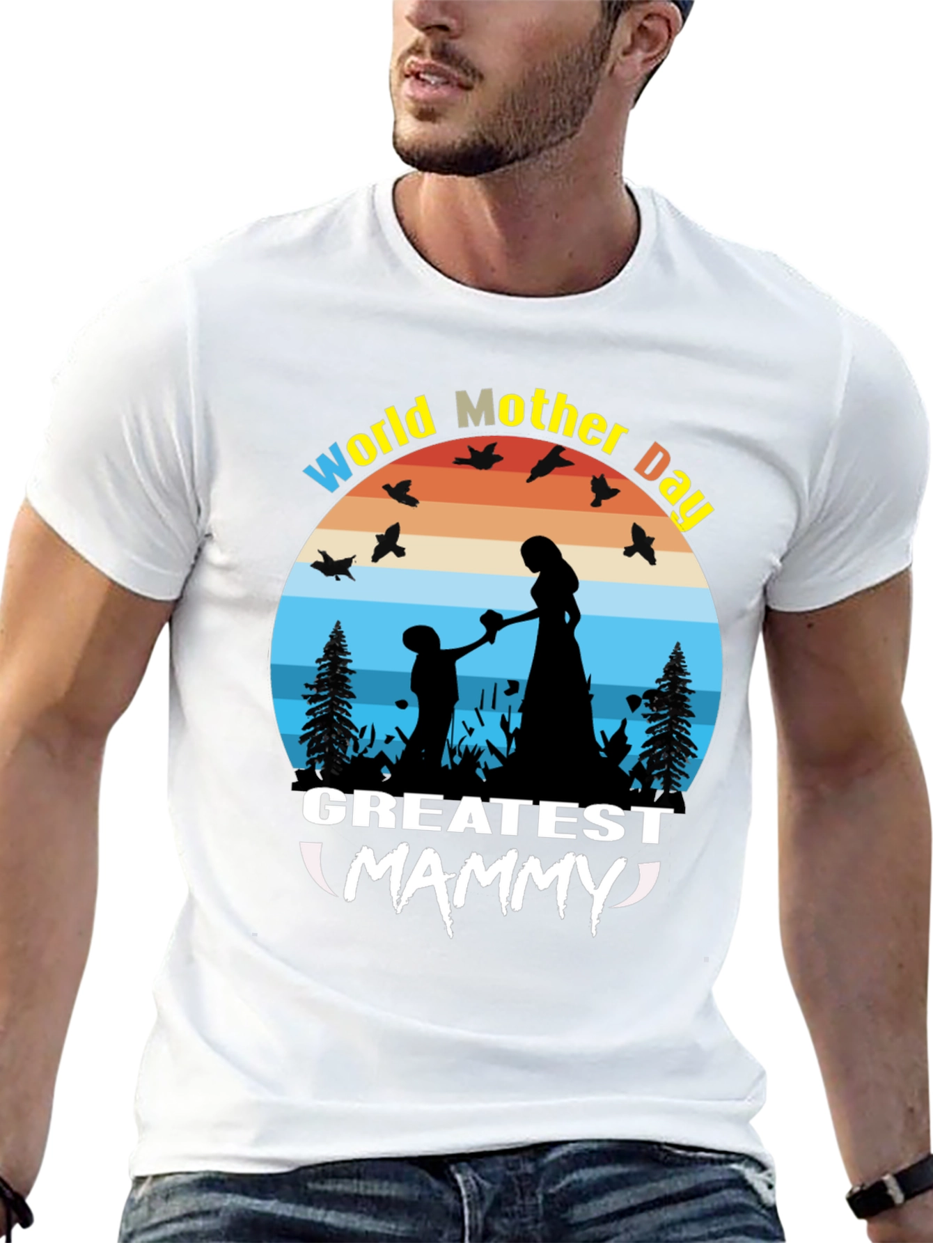 World Mother Day Greatest Mammy Black T-Shirt