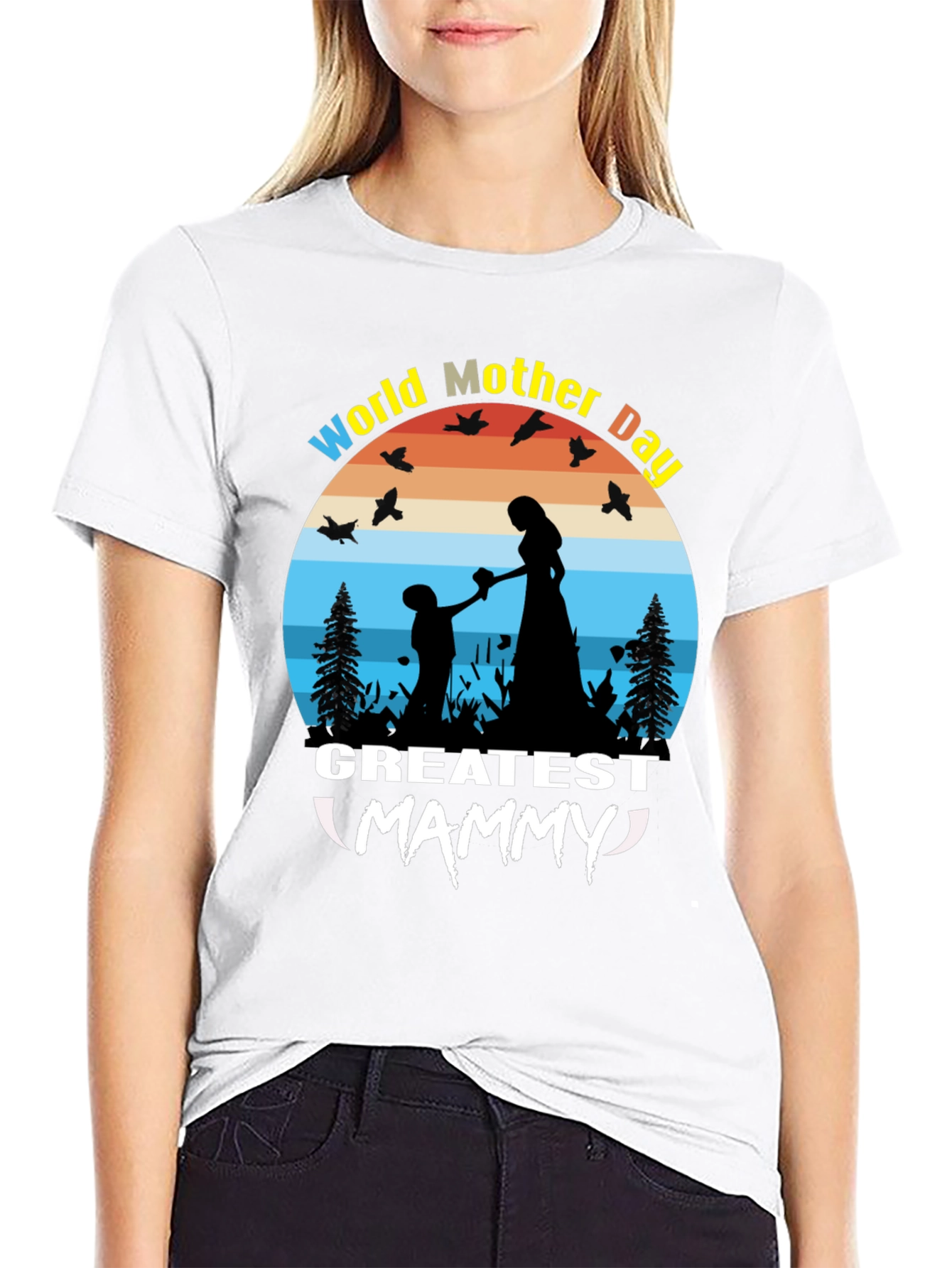World Mother Day Greatest Mammy Black T-Shirt
