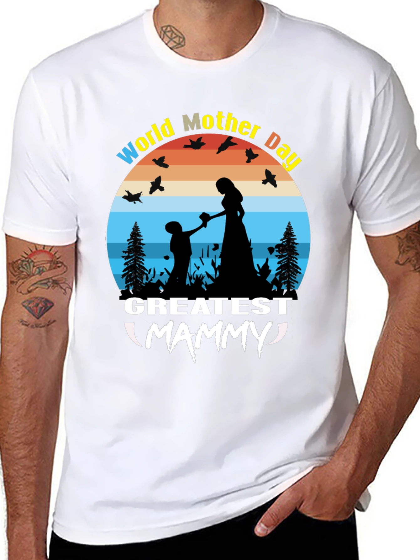 World Mother Day Greatest Mammy Black T-Shirt