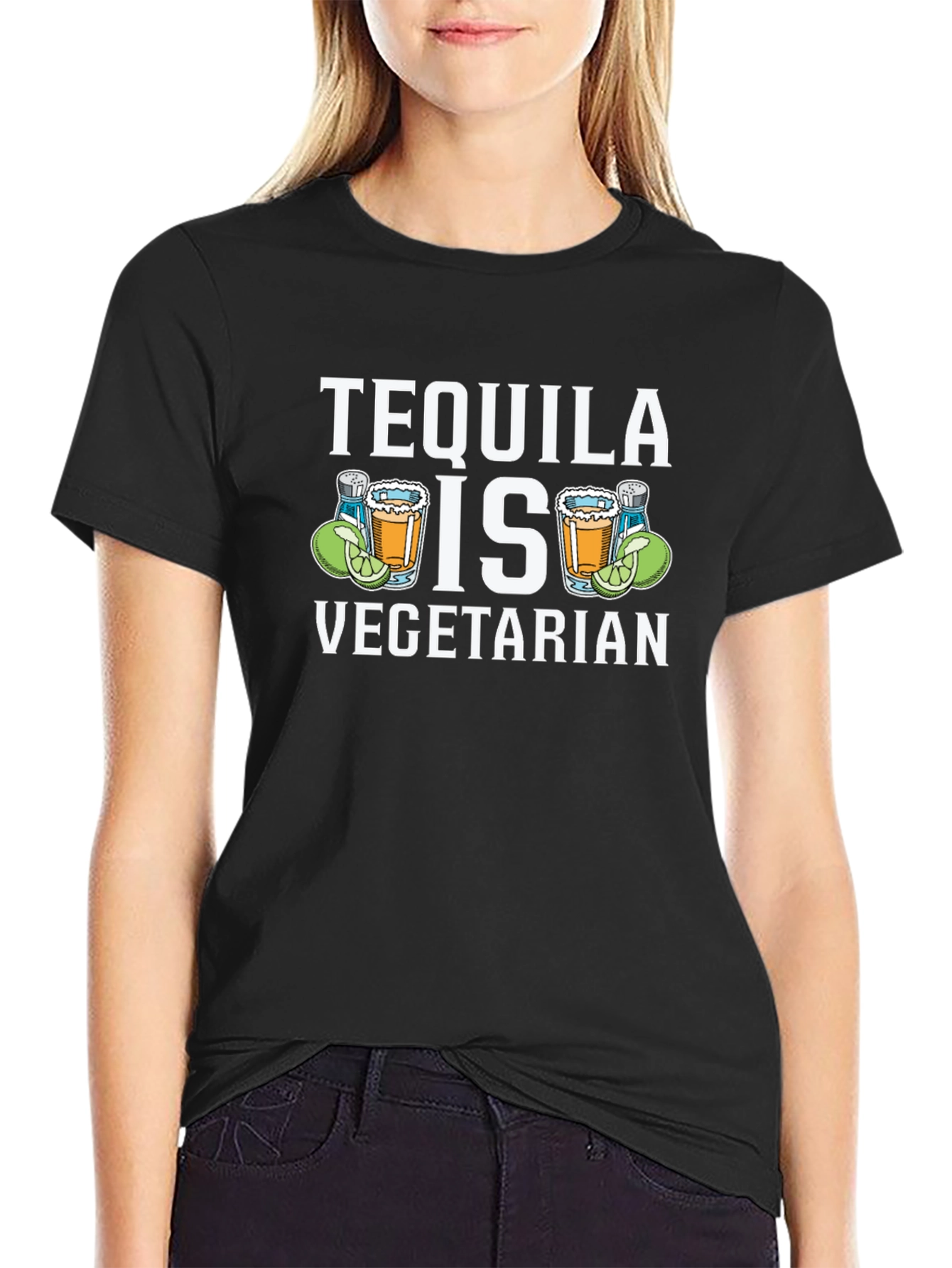 Tequila is Vegetarian T-Shirt Funny Drink Tee