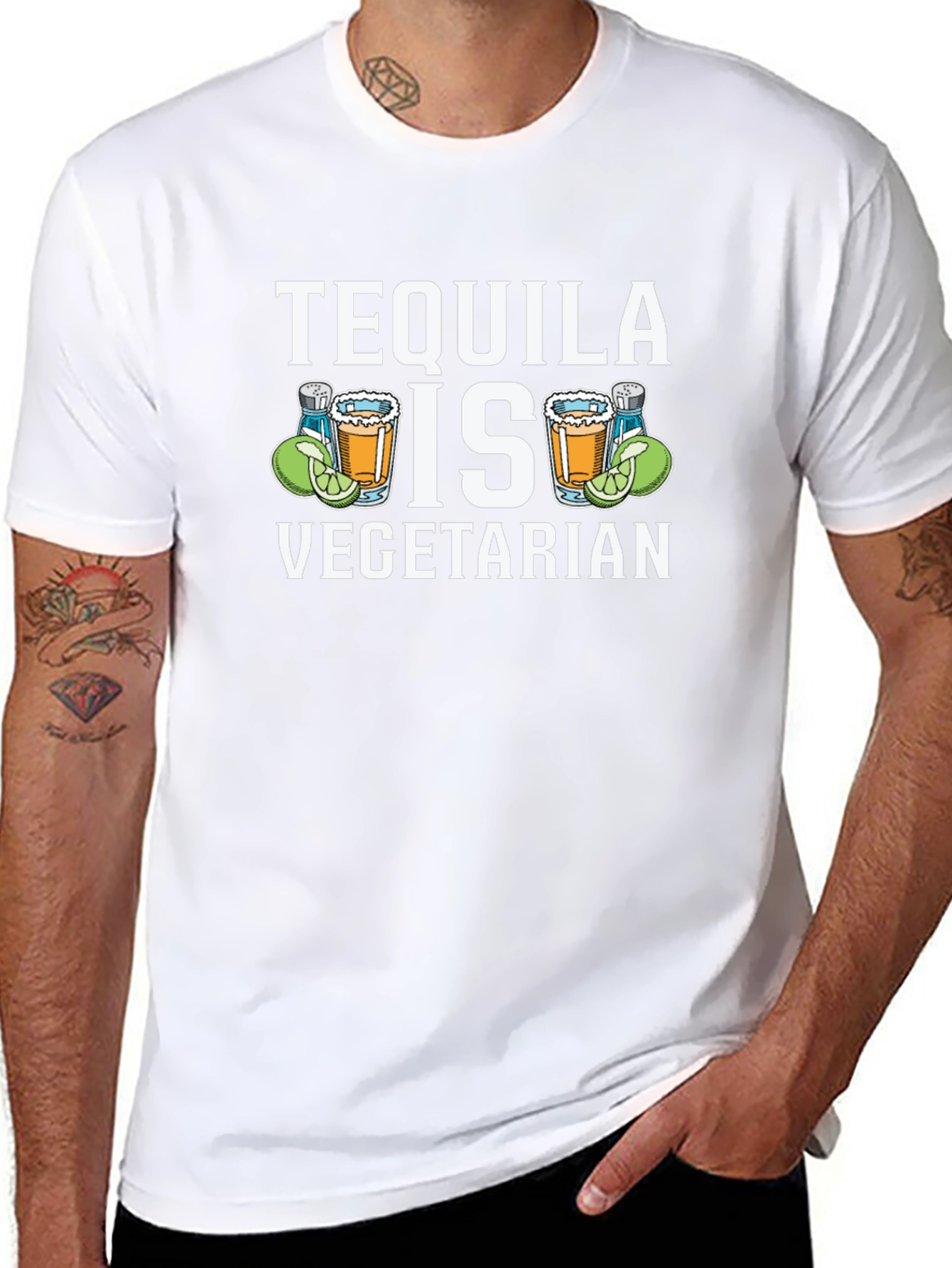 Tequila is Vegetarian T-Shirt Funny Drink Tee