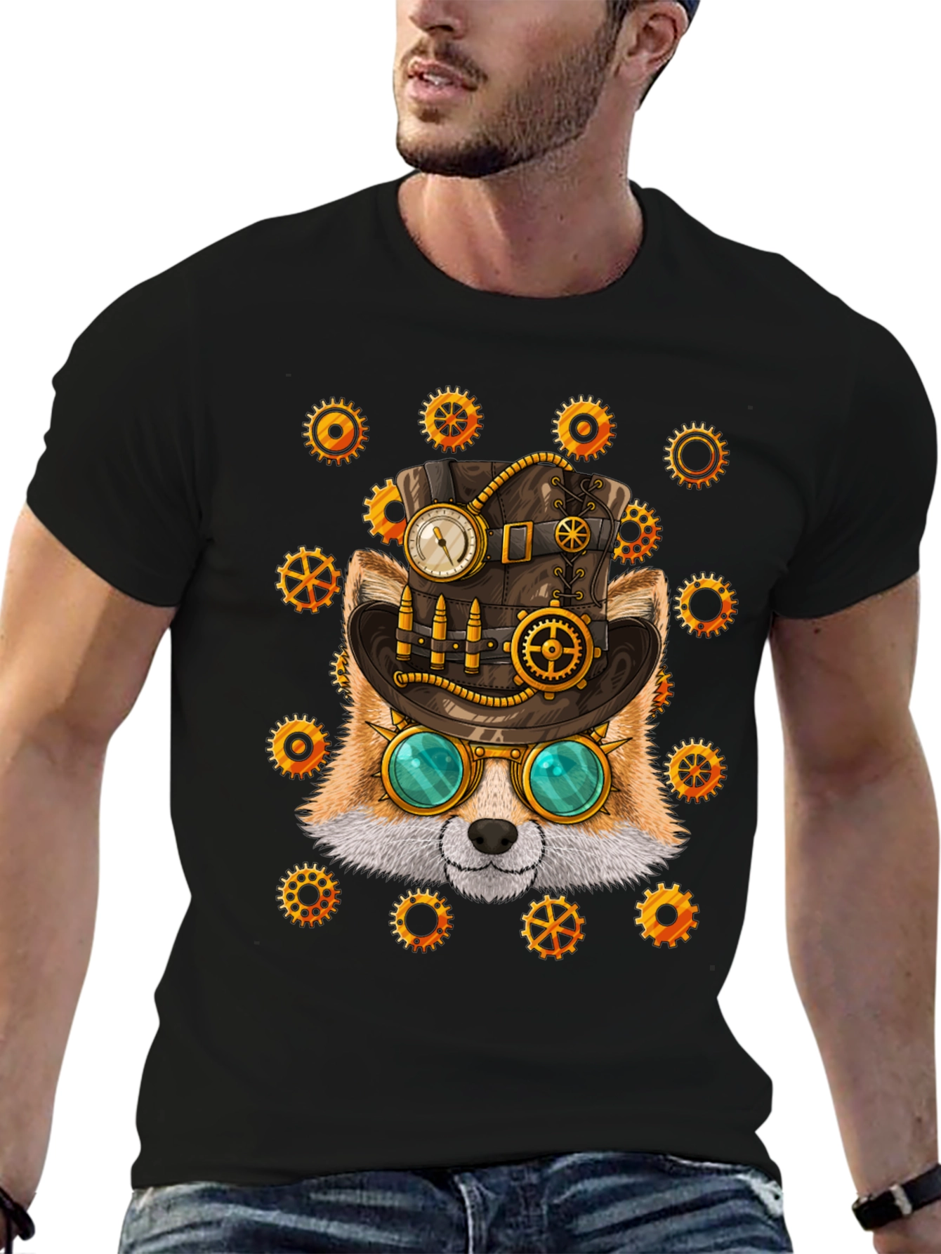 Steampunk Fox Graphic Tee