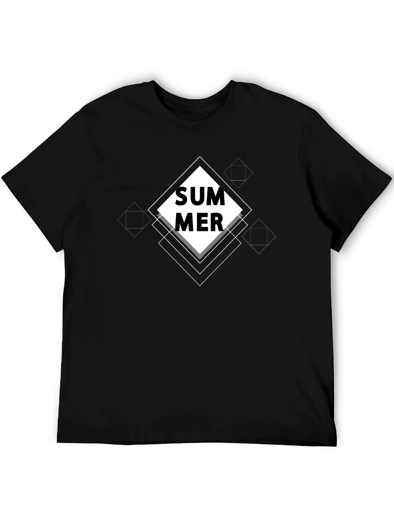 Summer Graphic Black T-Shirt