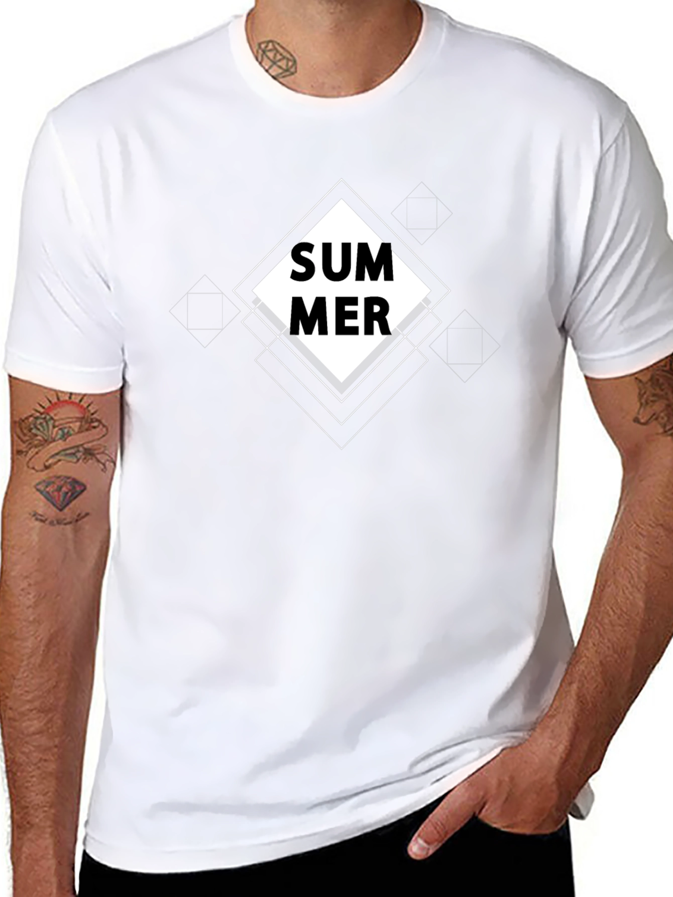 Summer Graphic Black T-Shirt