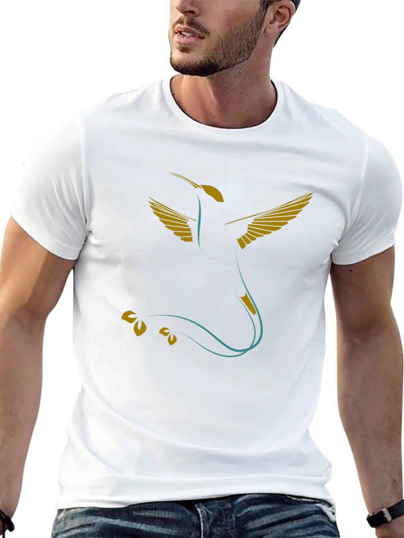 Phoenix Graphic Tee - Stylish Black Cotton Blend Shirt