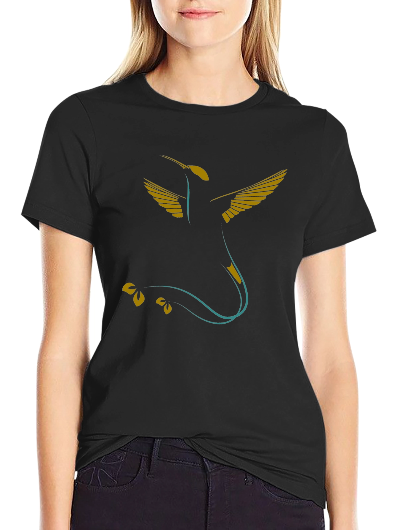 Phoenix Graphic Tee - Stylish Black Cotton Blend Shirt