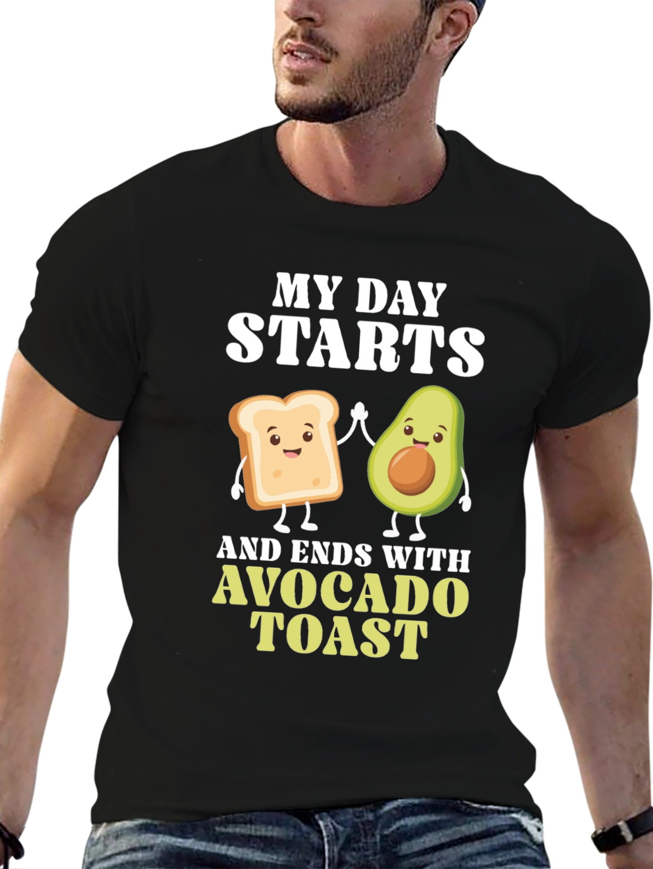 Avocado Toast T-Shirt - My Day Starts and Ends