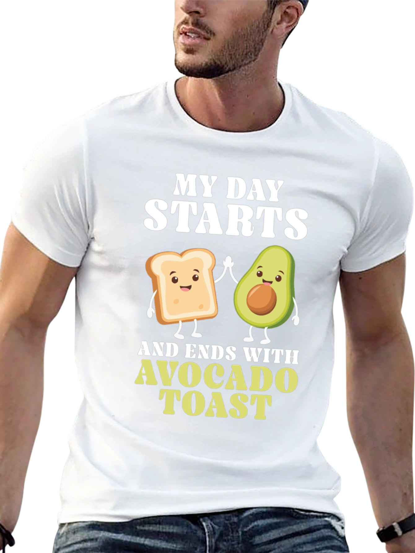 Avocado Toast T-Shirt - My Day Starts and Ends
