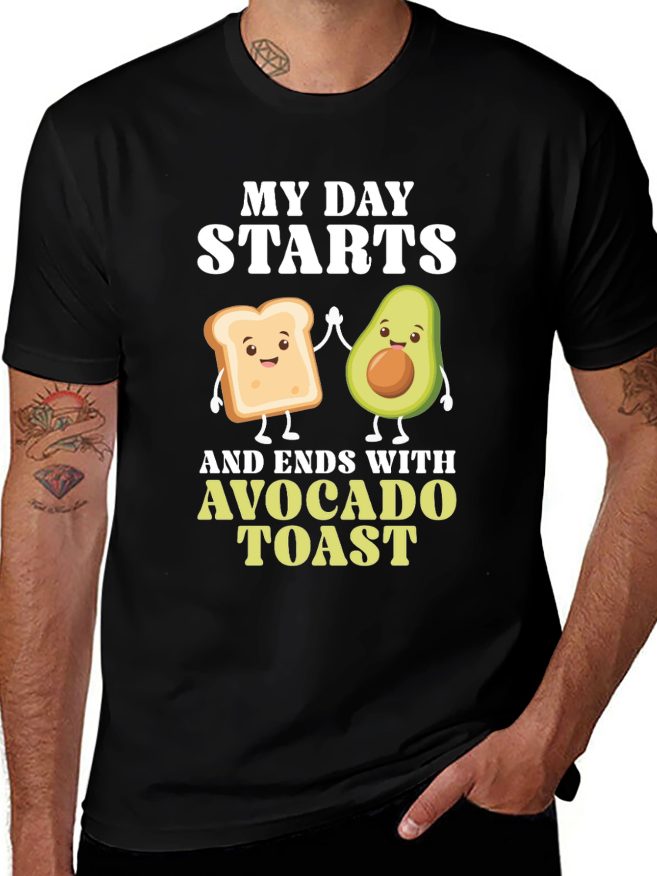 Avocado Toast T-Shirt - My Day Starts and Ends