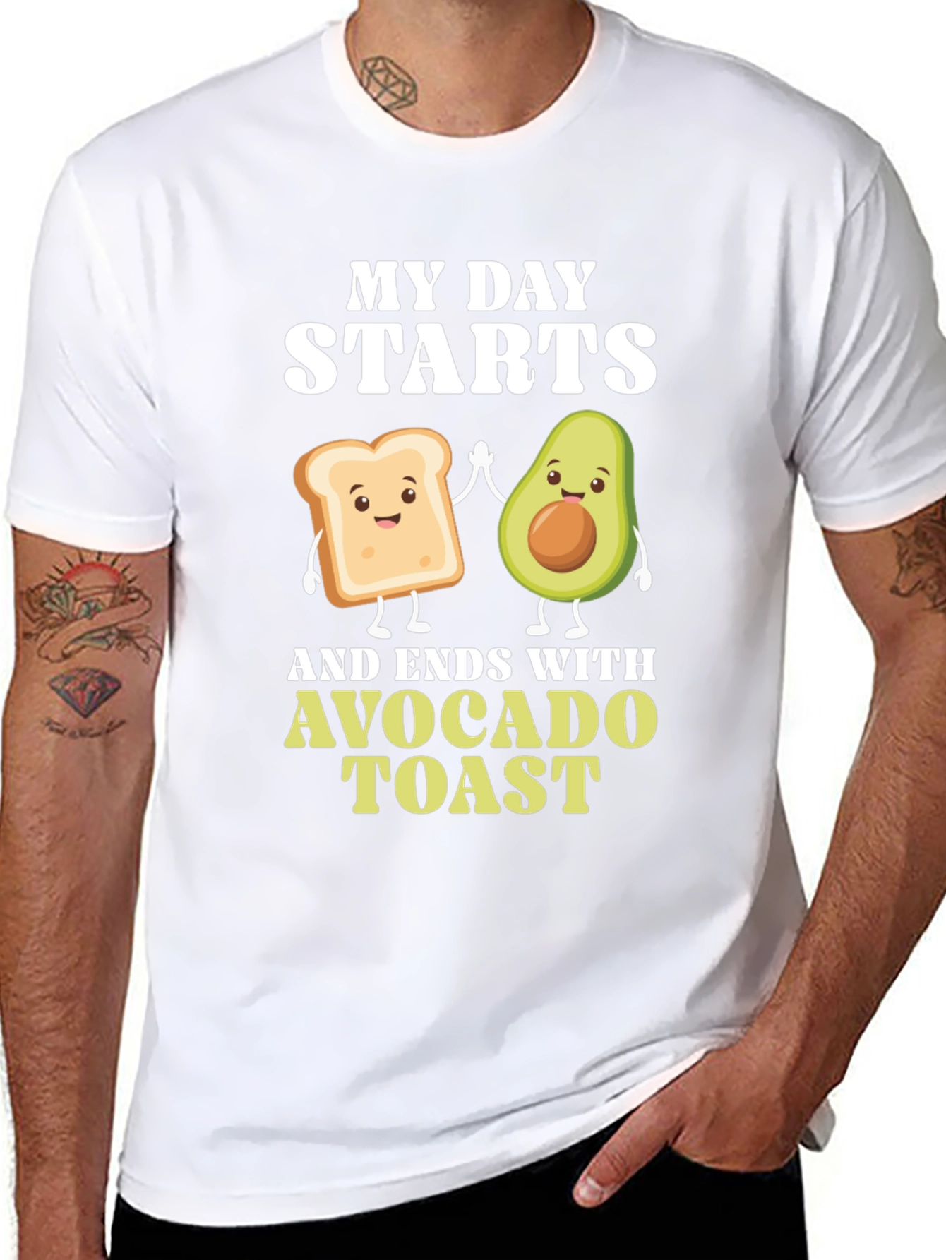 Avocado Toast T-Shirt - My Day Starts and Ends