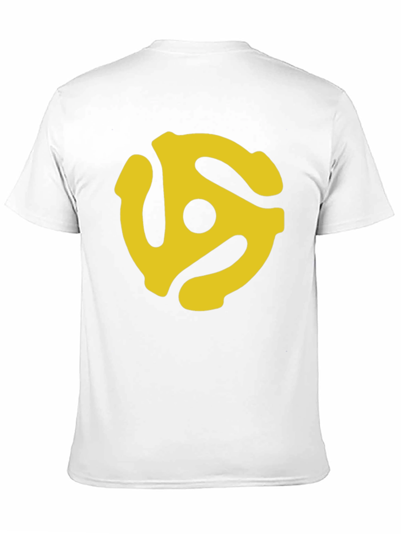 Retro Yellow Record Adapter Black T-Shirt