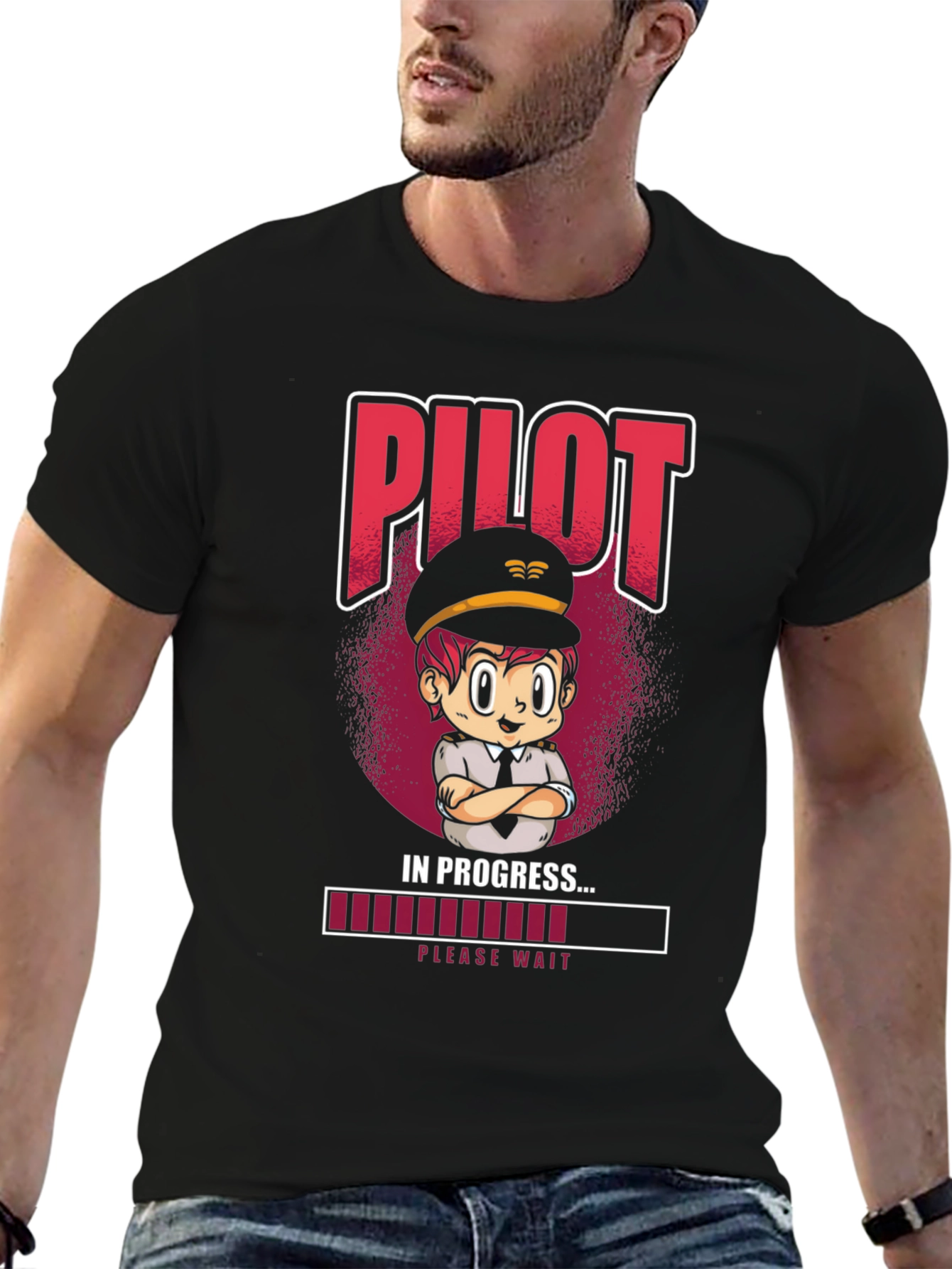Pilot In Progress T-Shirt - Novelty Aviation Tee