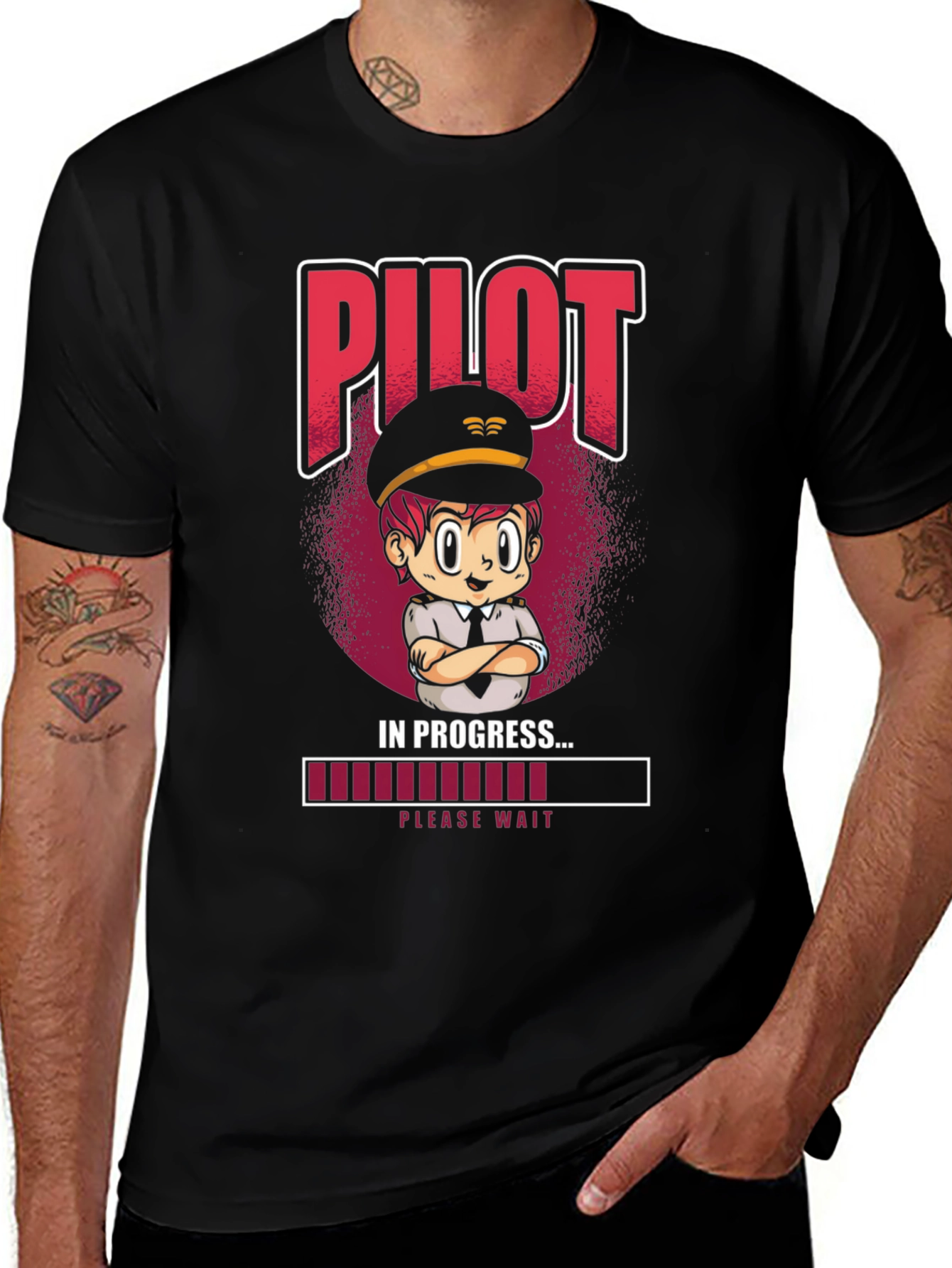 Pilot In Progress T-Shirt - Novelty Aviation Tee