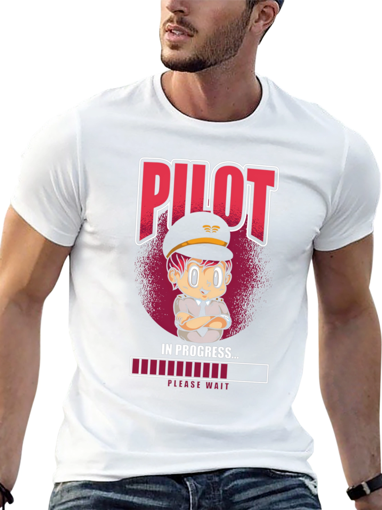 Pilot In Progress T-Shirt - Novelty Aviation Tee
