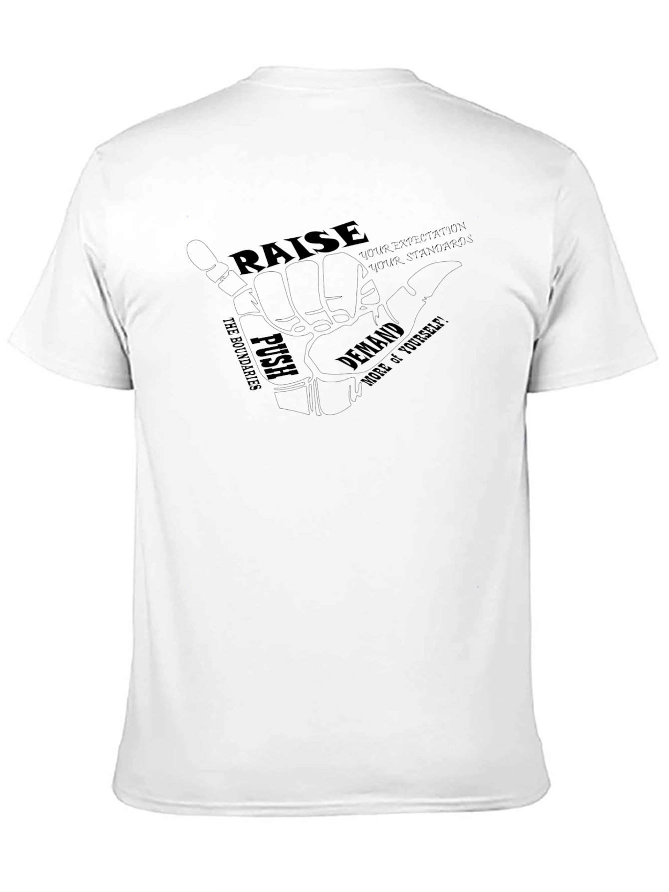 Motivational Black Graphic T-Shirt