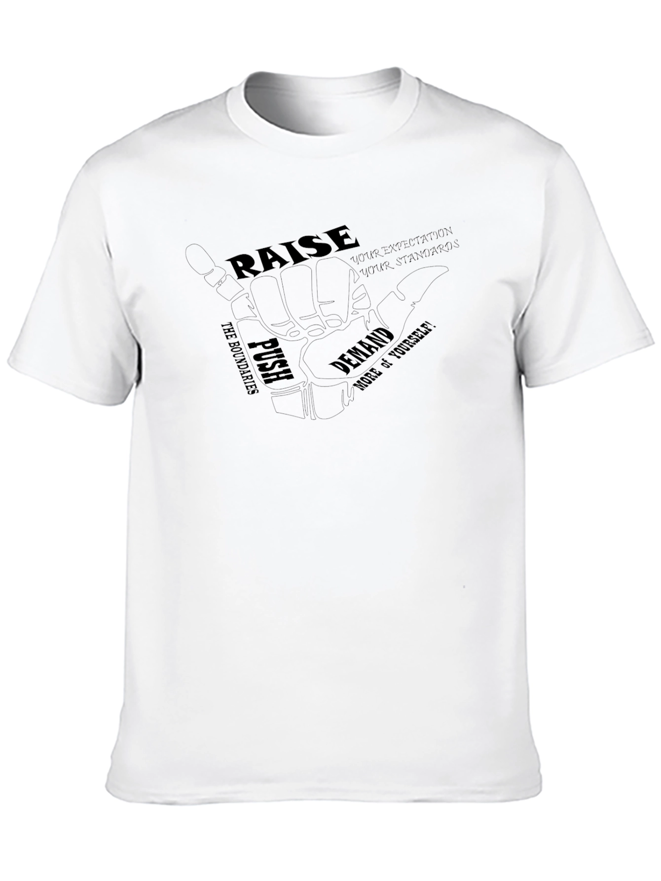 Motivational Black Graphic T-Shirt