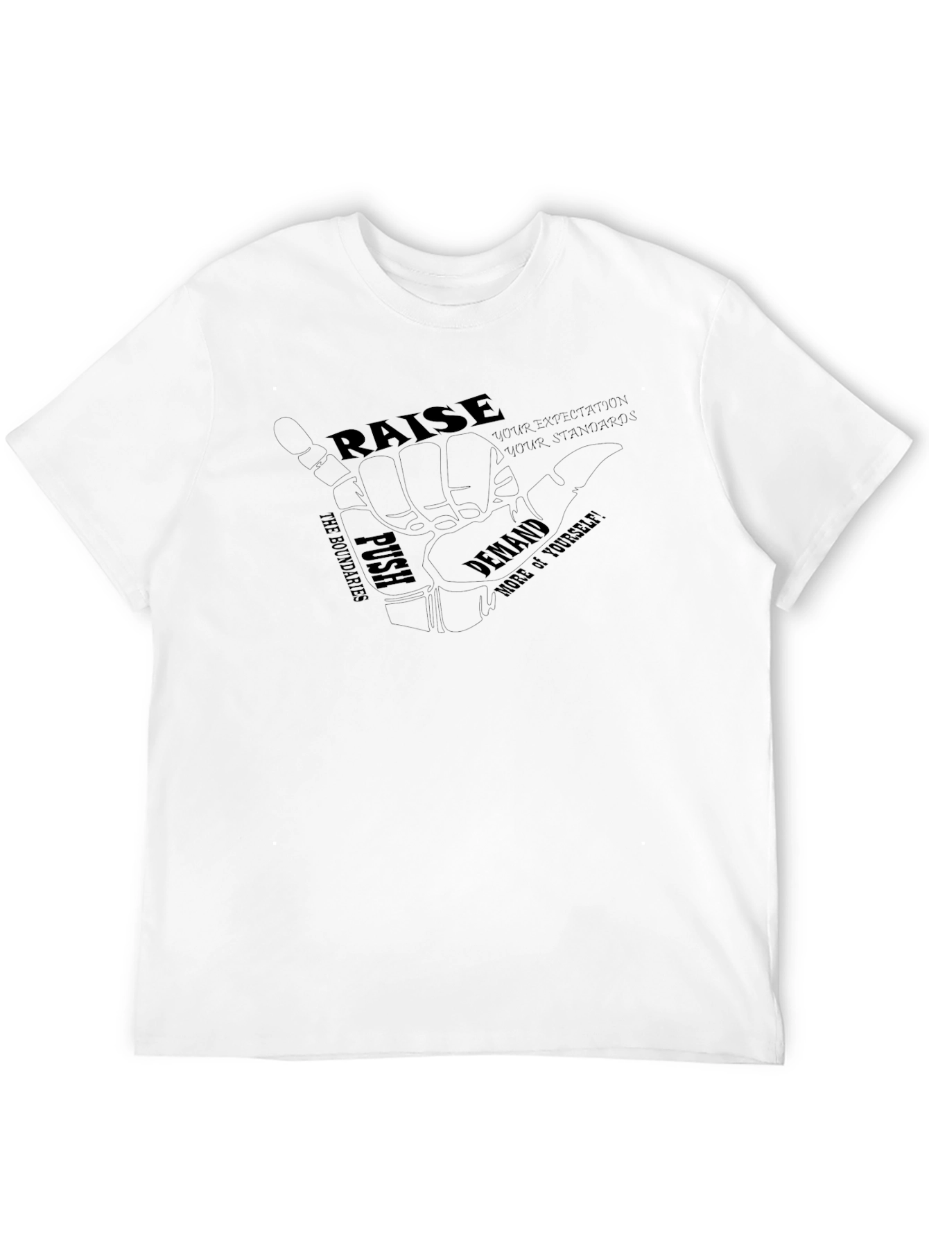 Motivational Black Graphic T-Shirt