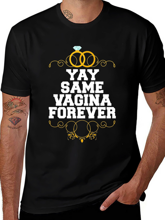 YAY Same Vagina Forever Graphic Tee - Black Cotton
