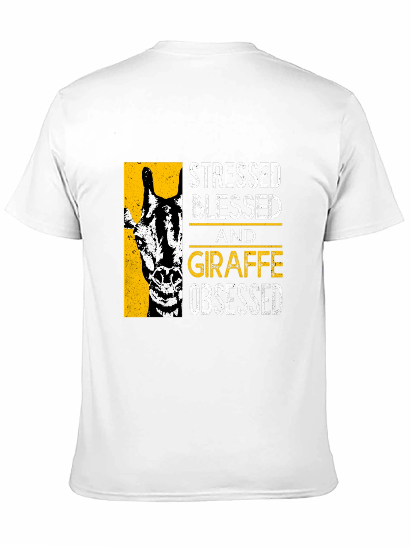 Stressed Blessed Giraffe Obsessed Graphic T-Shirt