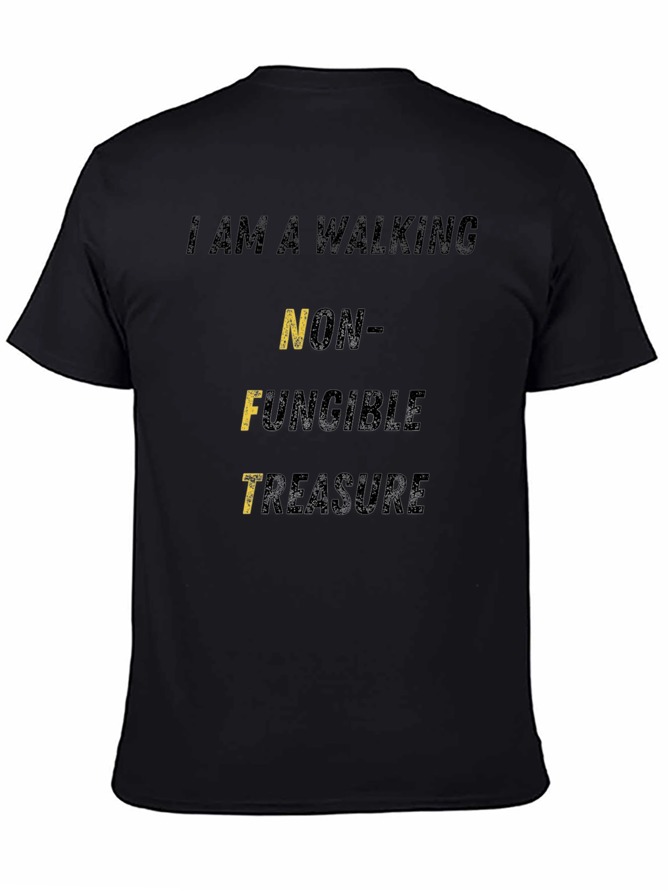 Walking NFT Treasure Black Graphic T-Shirt