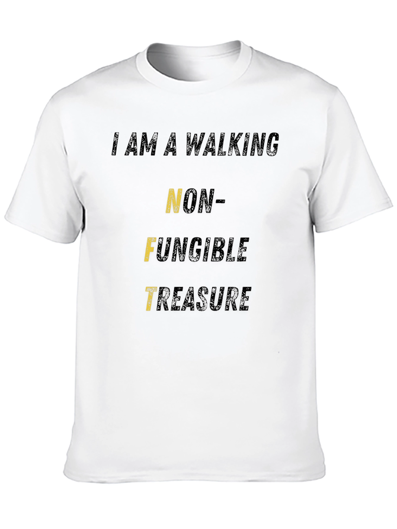 Walking NFT Treasure Black Graphic T-Shirt