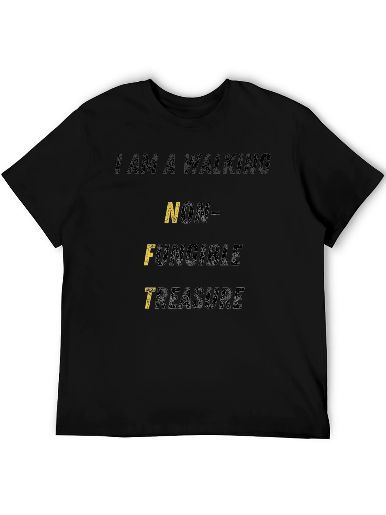 Walking NFT Treasure Black Graphic T-Shirt