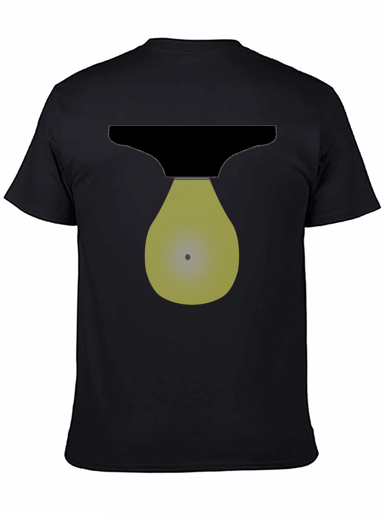 Abstract Lightbulb Graphic Tee - Black