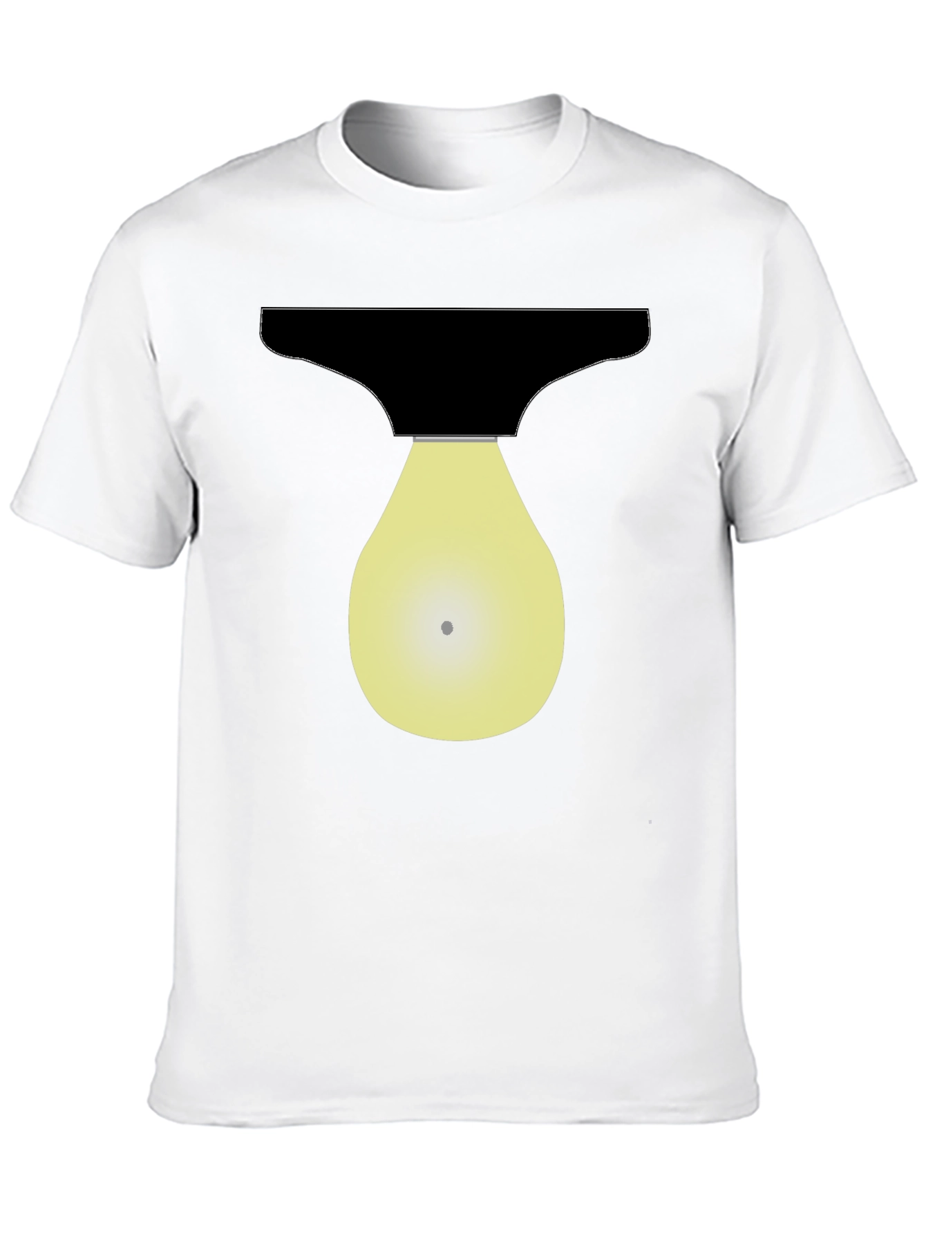 Abstract Lightbulb Graphic Tee - Black
