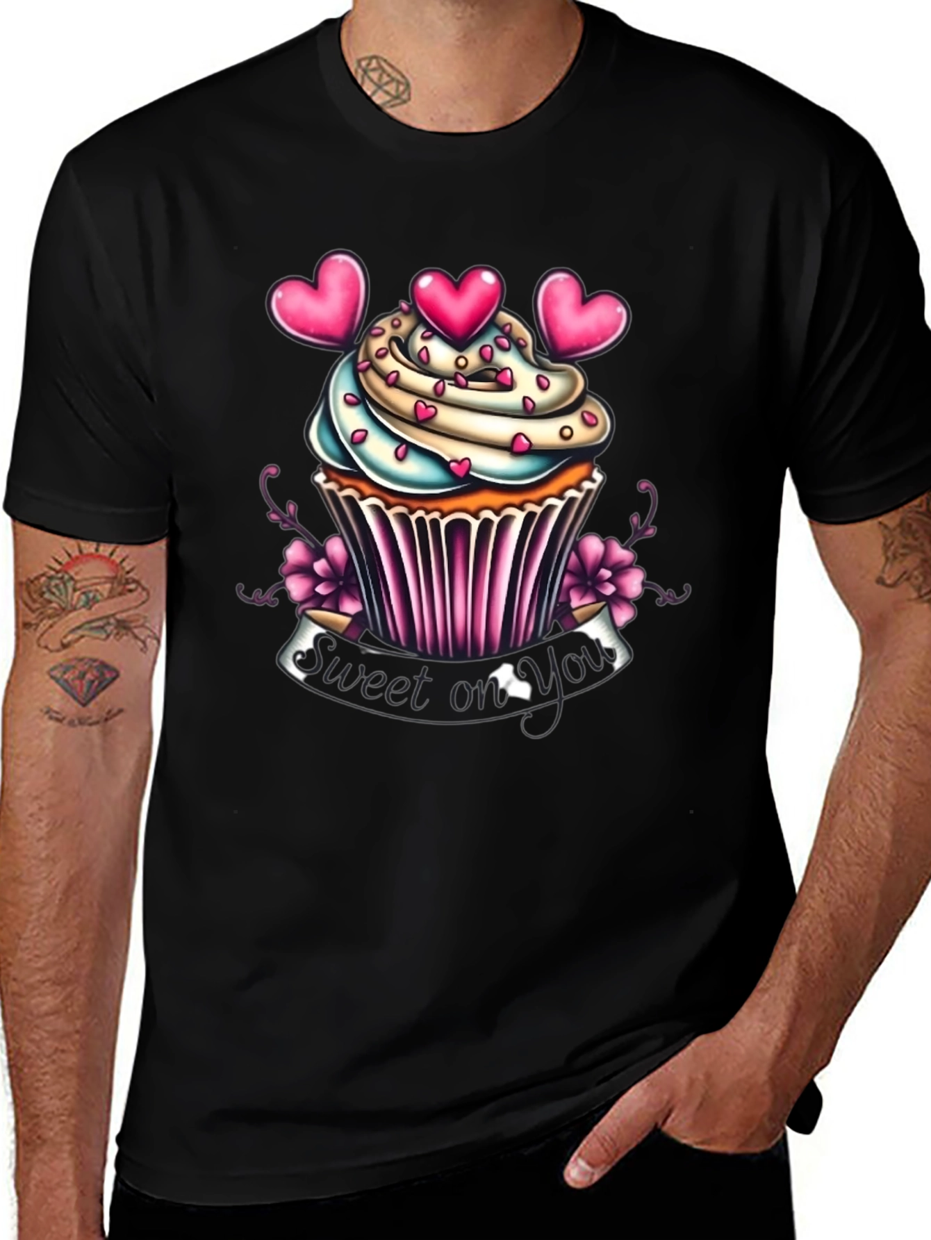 Sweet On You Cupcake Graphic T-Shirt