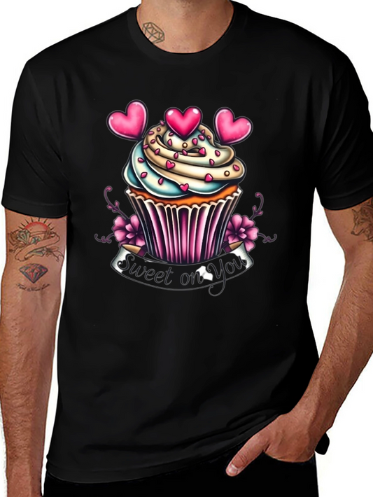Sweet On You Cupcake Graphic T-Shirt