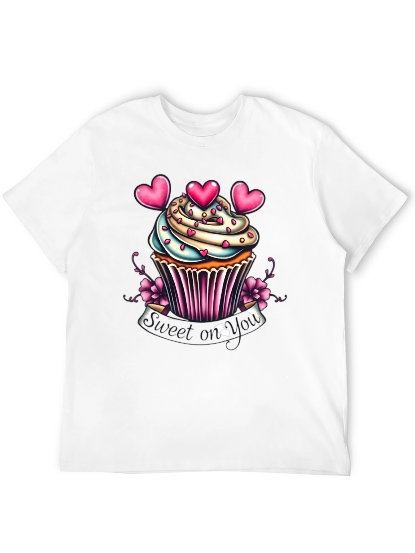 Sweet On You Cupcake Graphic T-Shirt