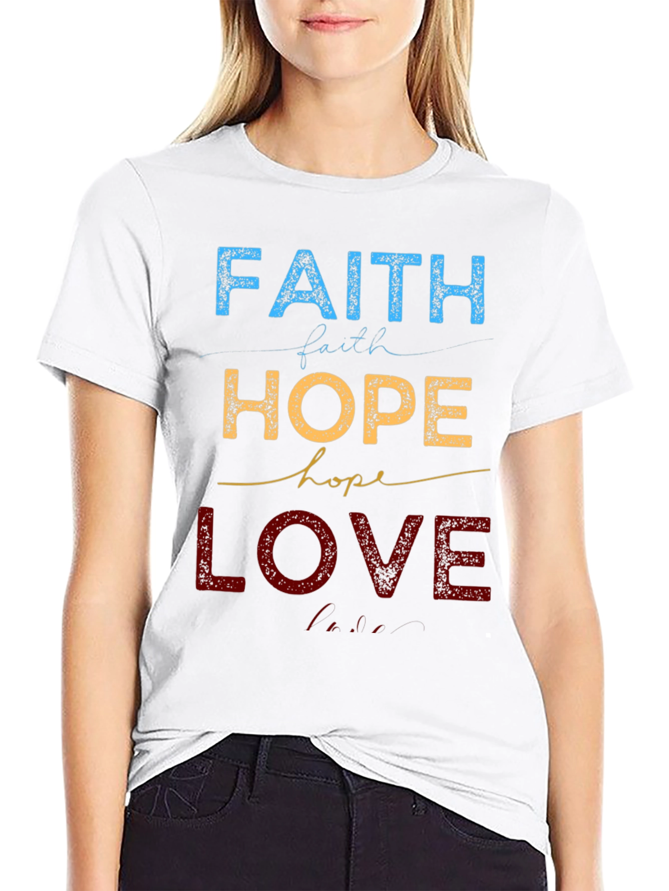 Faith Hope Love Graphic T-Shirt