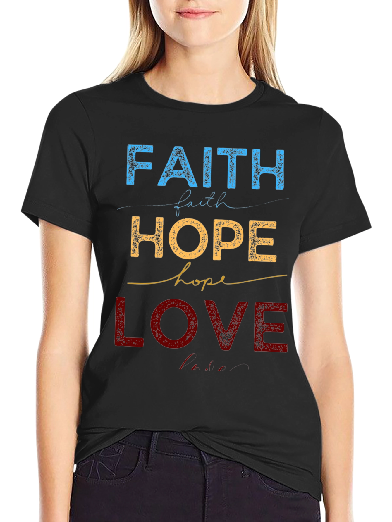 Faith Hope Love Graphic T-Shirt