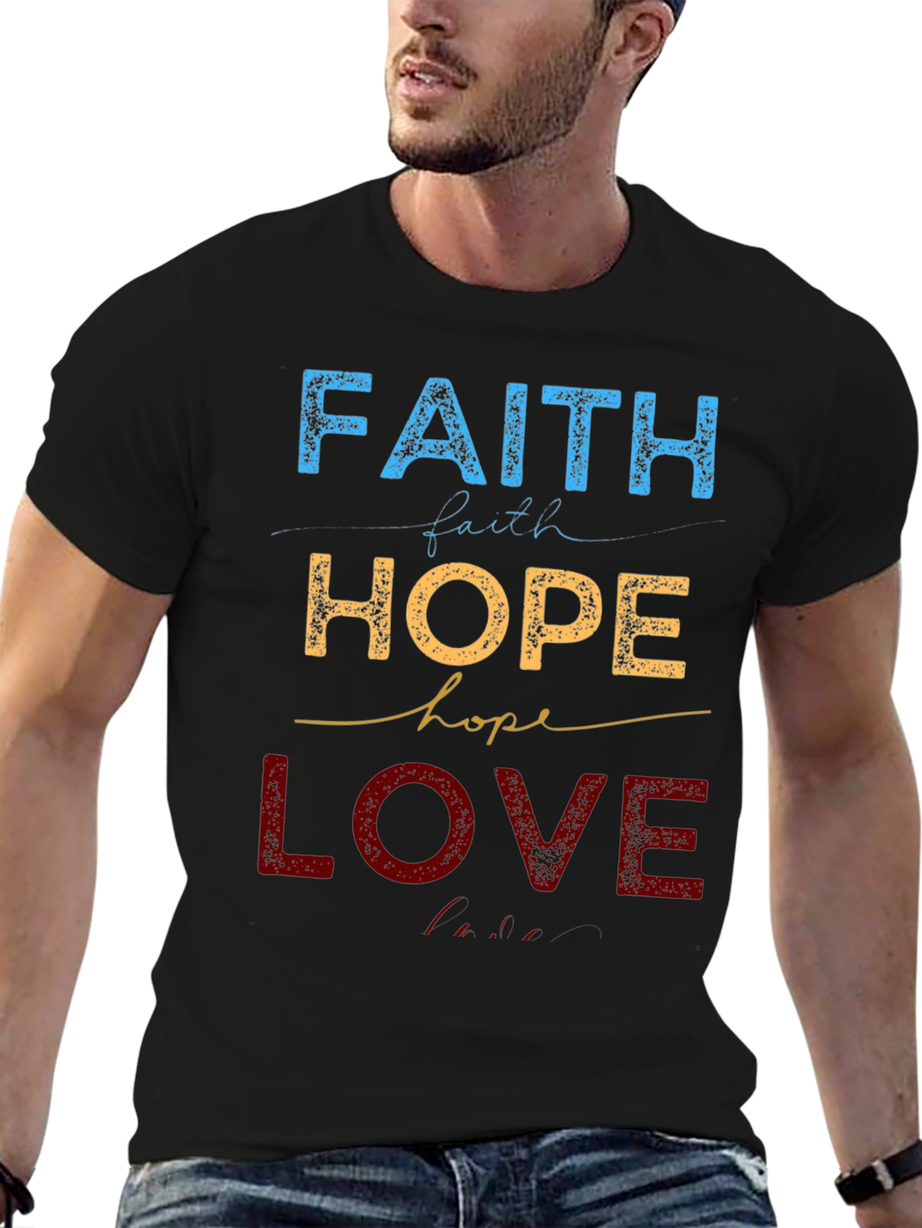 Faith Hope Love Graphic T-Shirt
