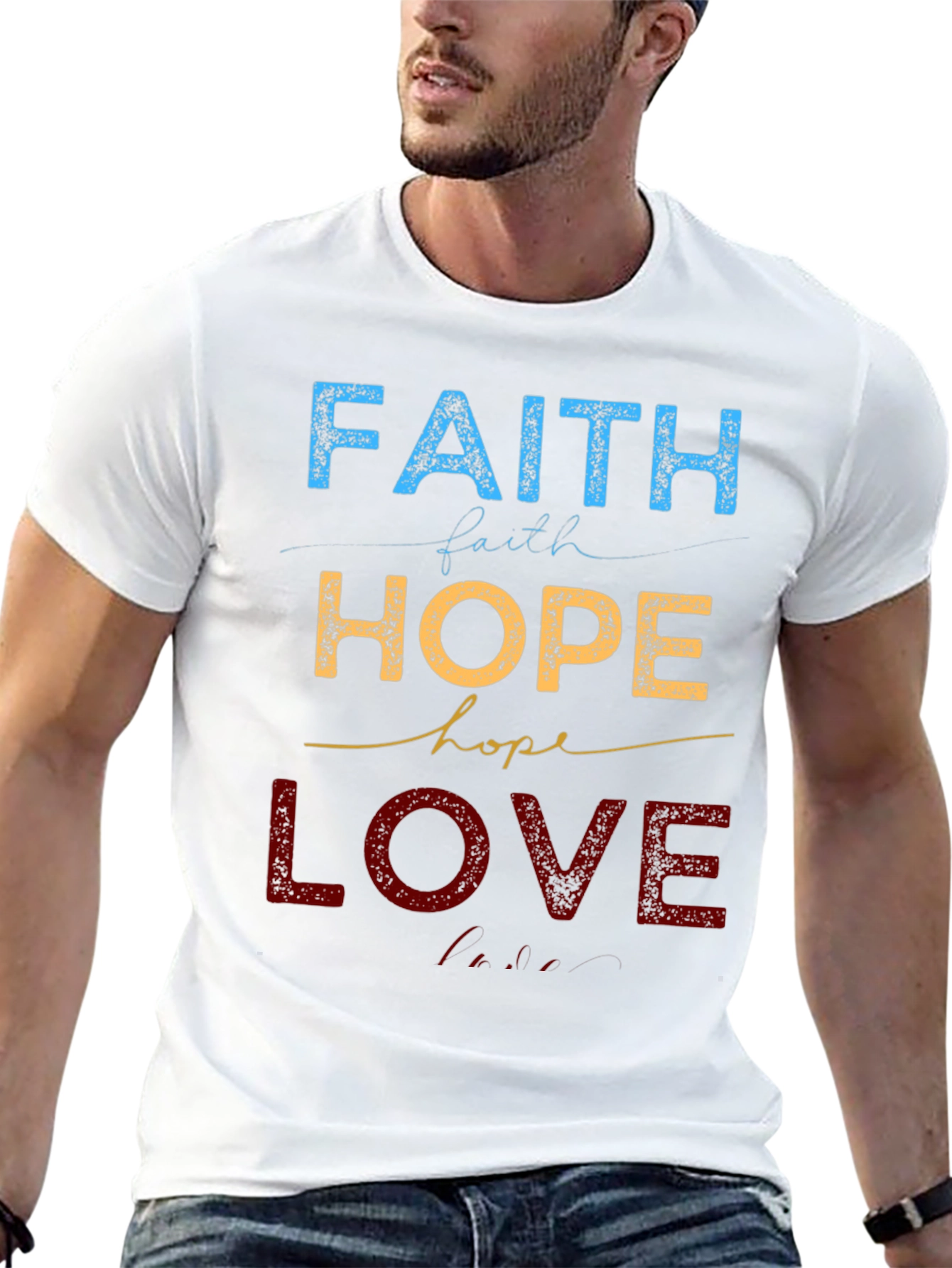 Faith Hope Love Graphic T-Shirt