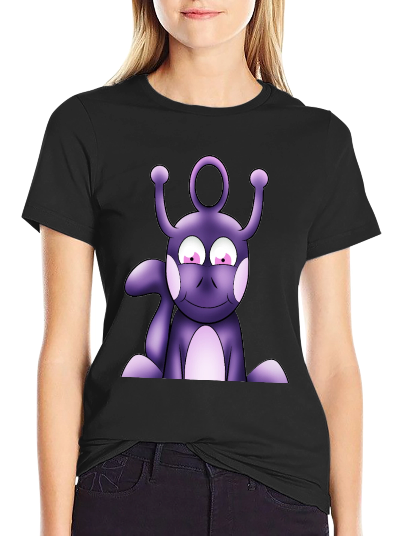Purple Alien Graphic T-Shirt - Unique Design