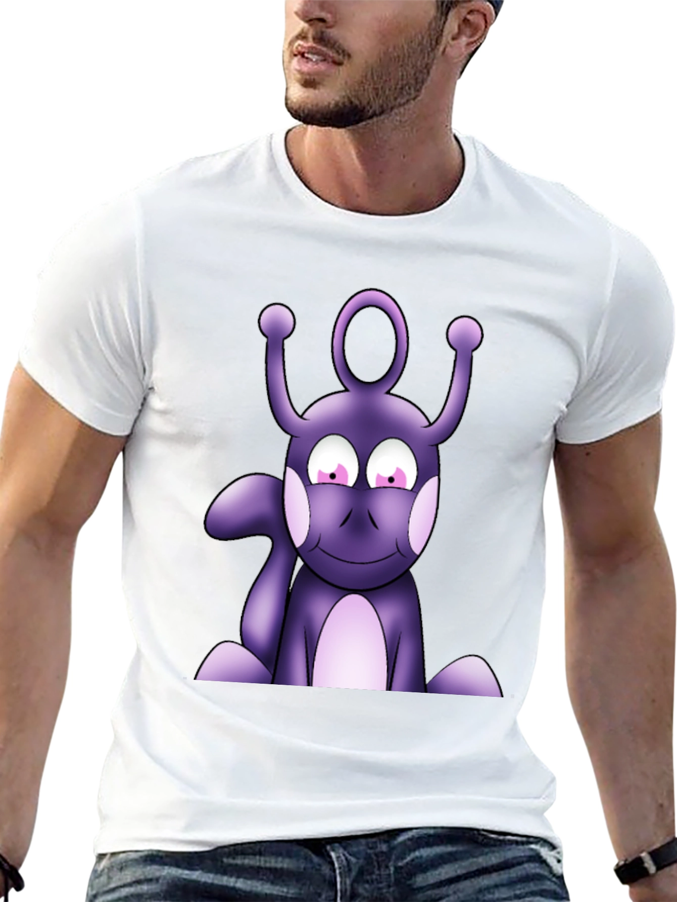 Purple Alien Graphic T-Shirt - Unique Design