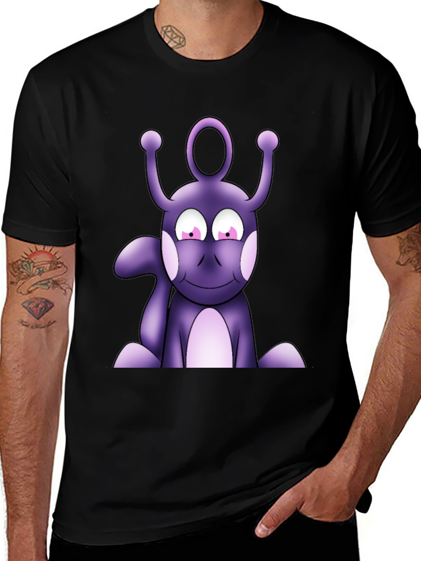 Purple Alien Graphic T-Shirt - Unique Design
