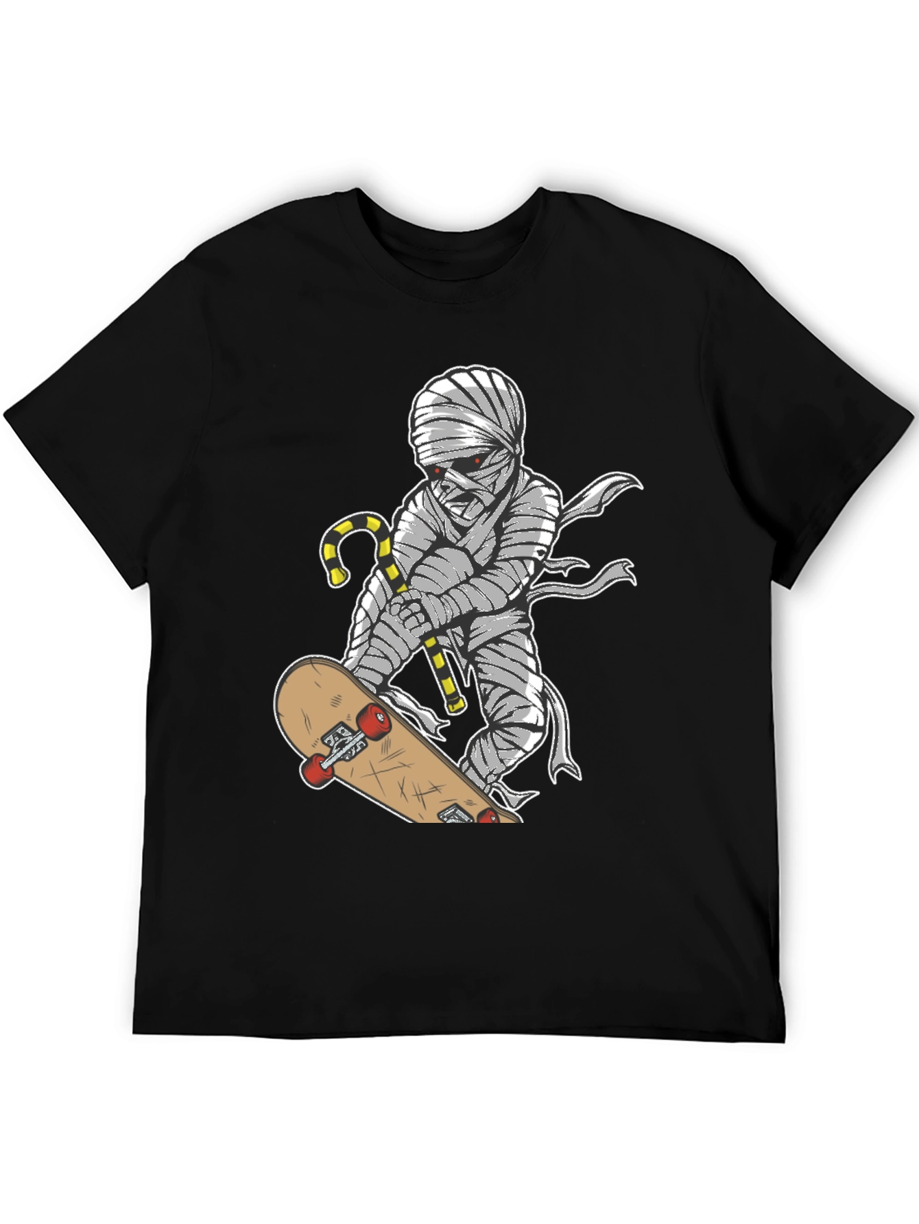 Skateboarding Mummy Graphic T-Shirt
