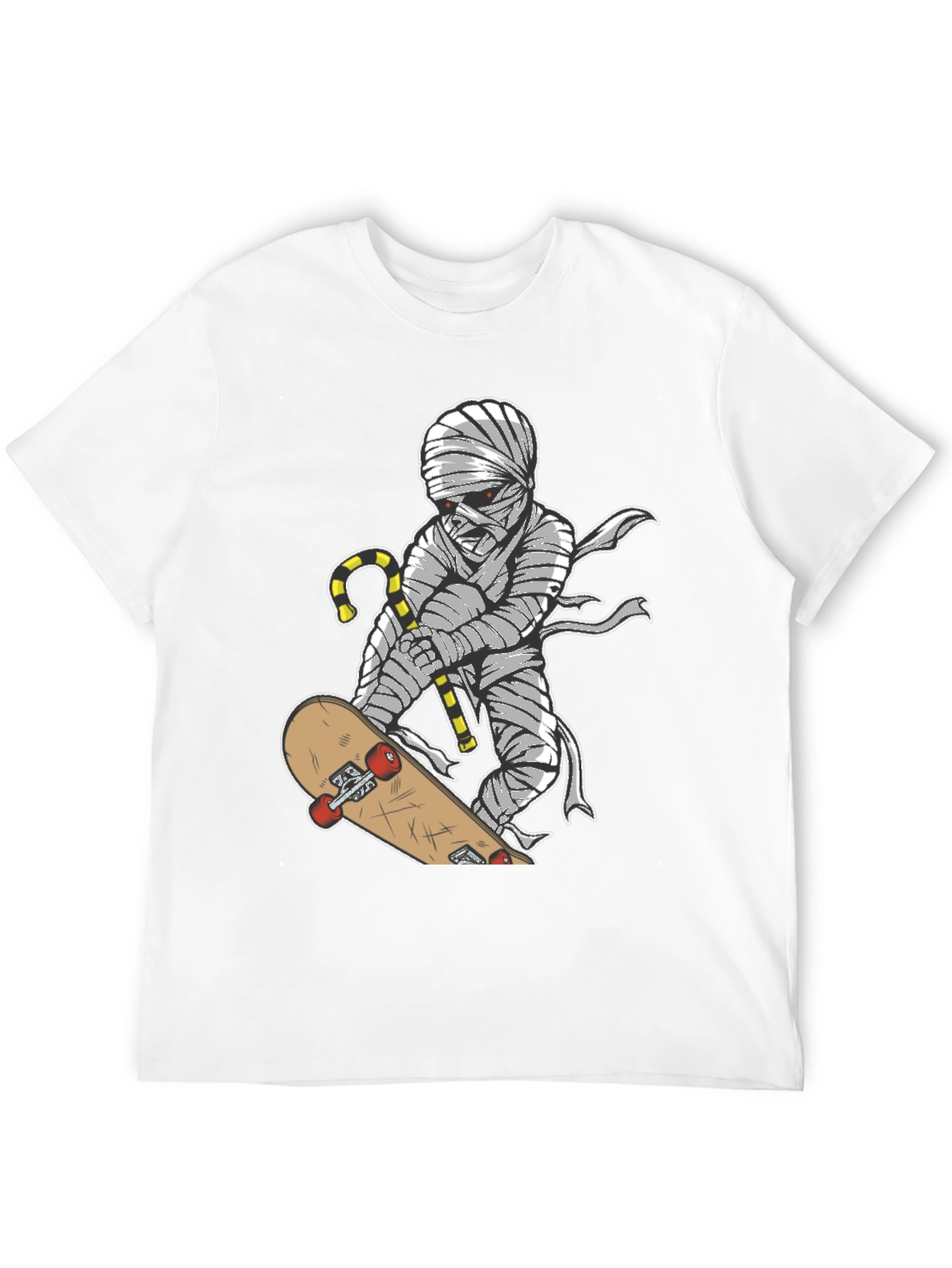 Skateboarding Mummy Graphic T-Shirt
