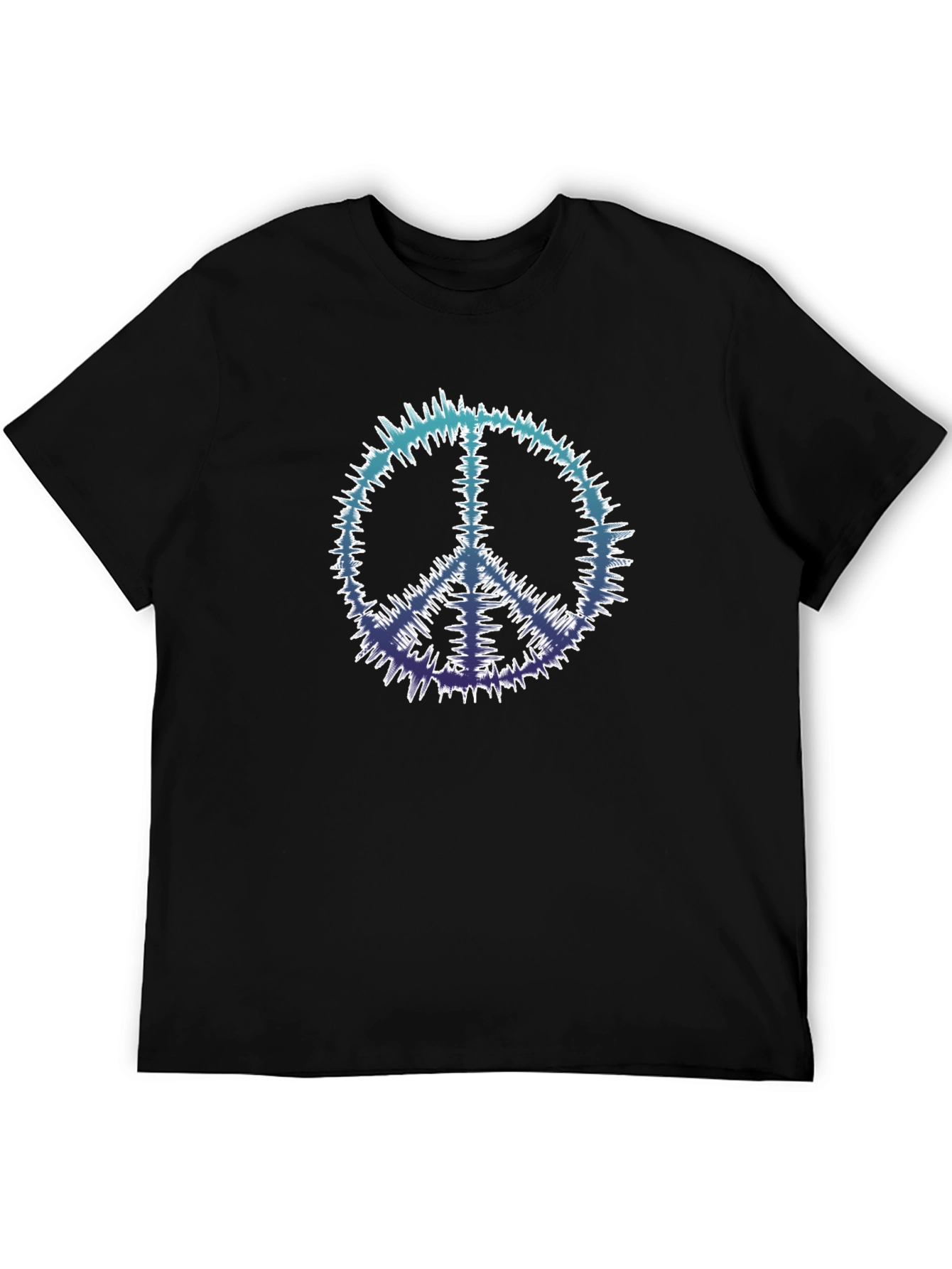 Peace Sign Black Tee - Retro Vibe