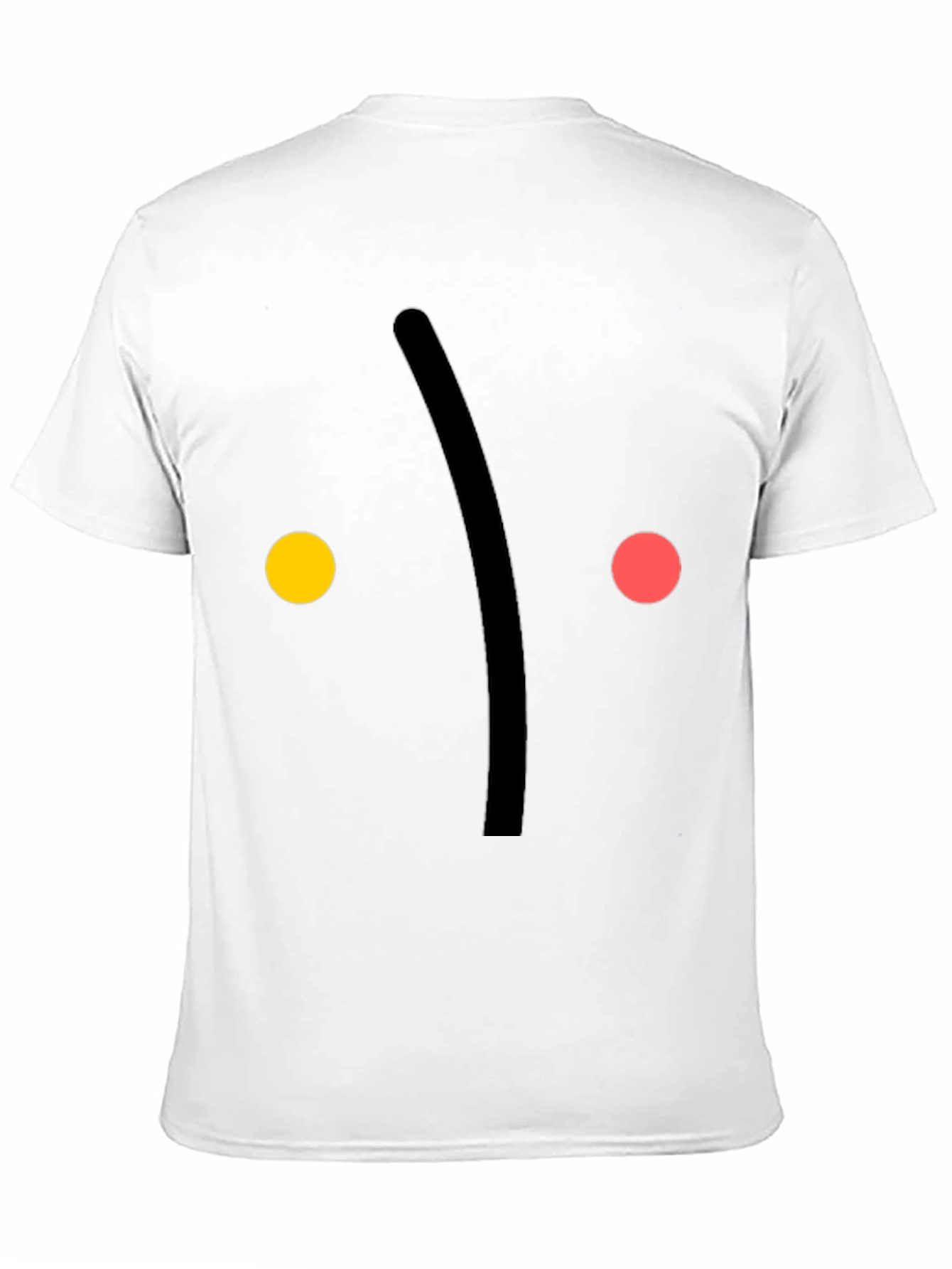 Minimalist Face Graphic Print Black T-Shirt