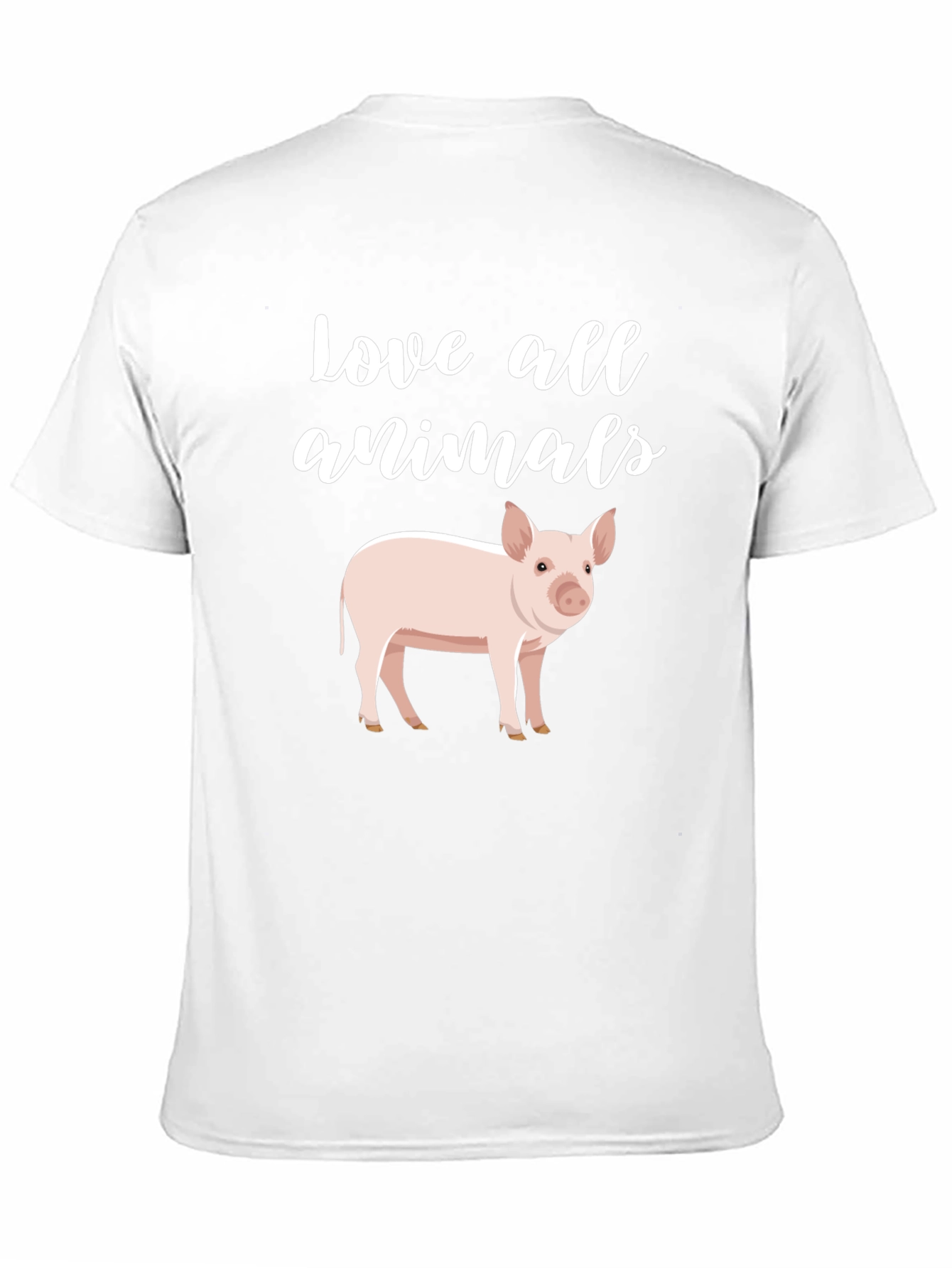 Love All Animals Pig Graphic T-Shirt