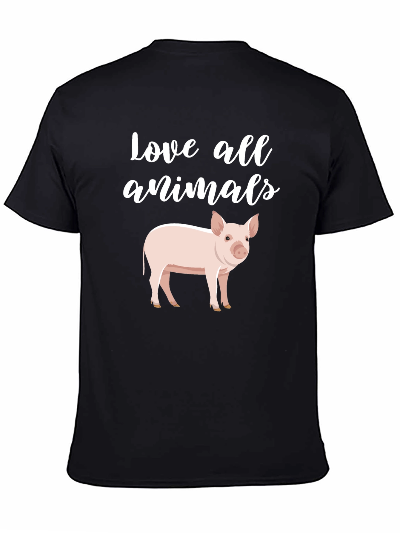 Love All Animals Pig Graphic T-Shirt