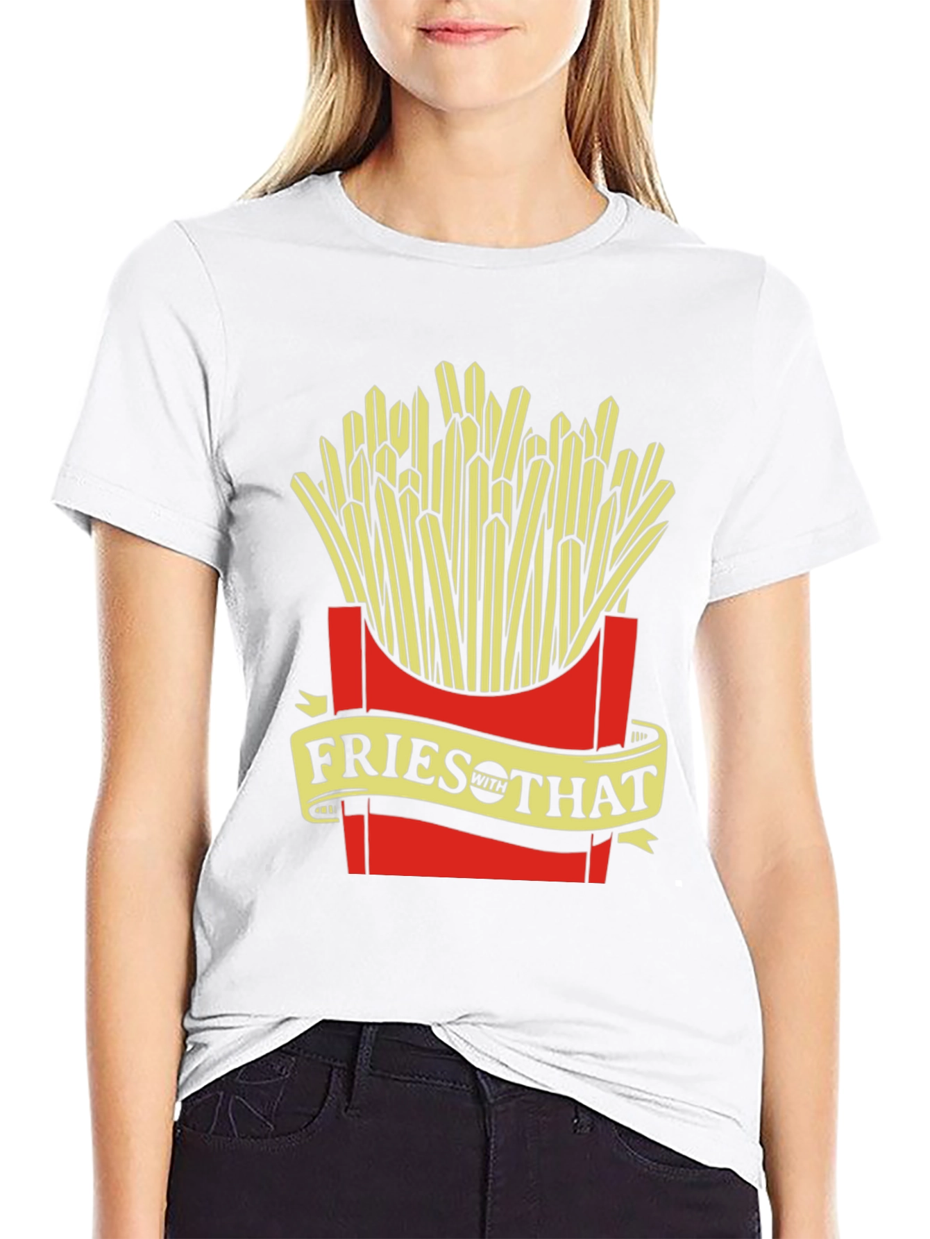 Fries With That Graphic Tee - Unisex Black T-Shirt