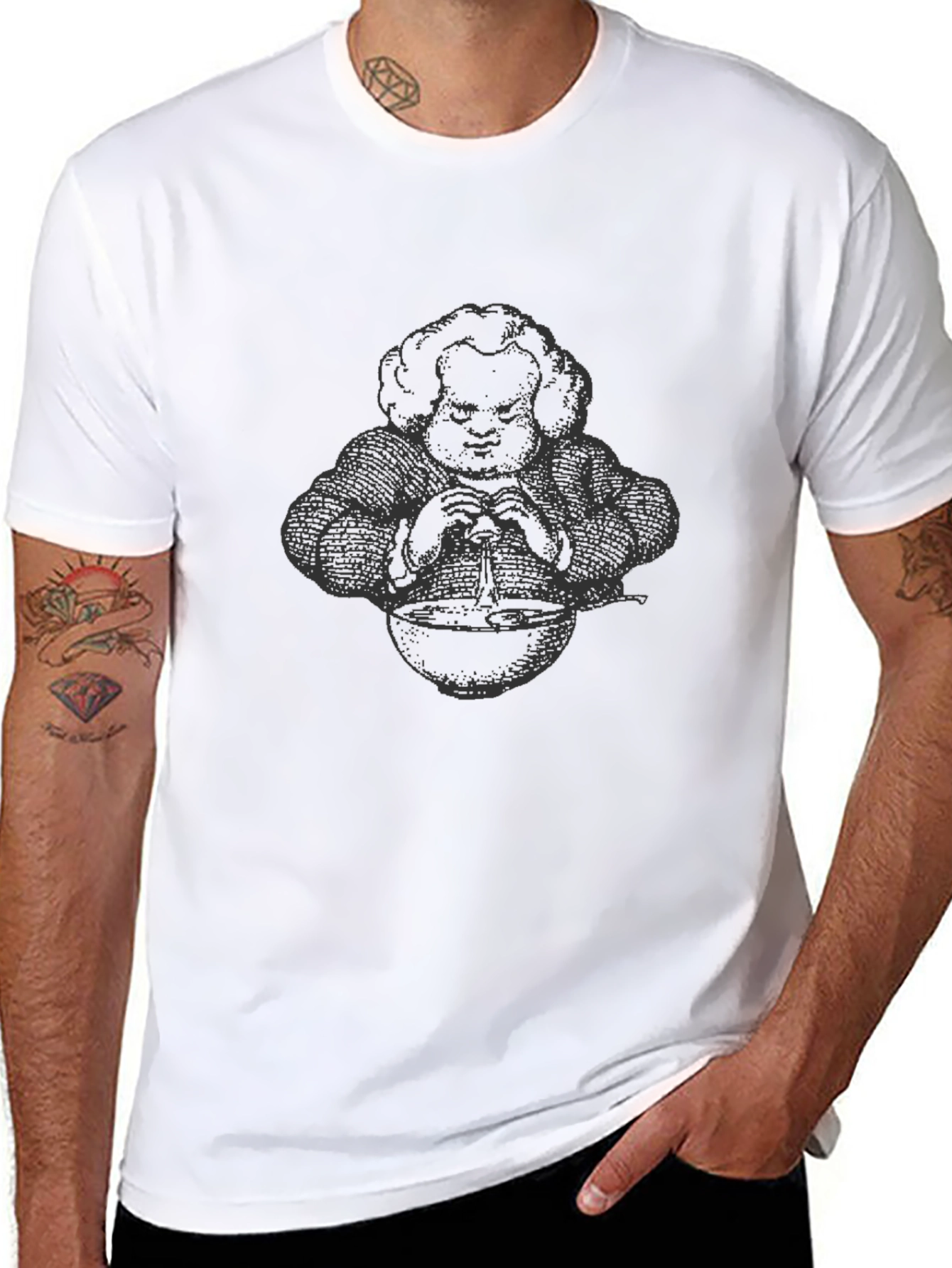 Black T-Shirt with Alchemist Graphic