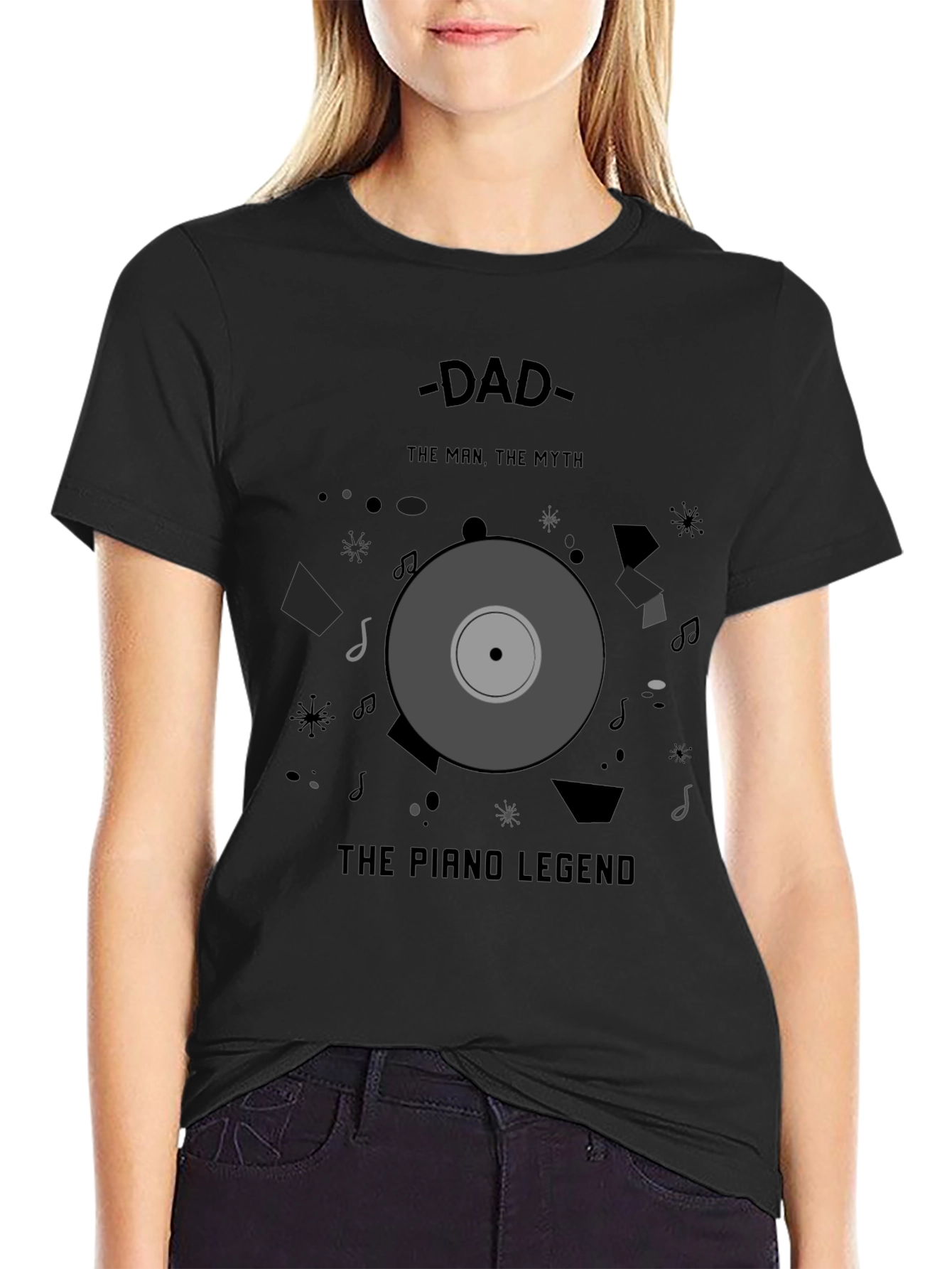 Dad Piano Legend T-Shirt - Man Myth Legend