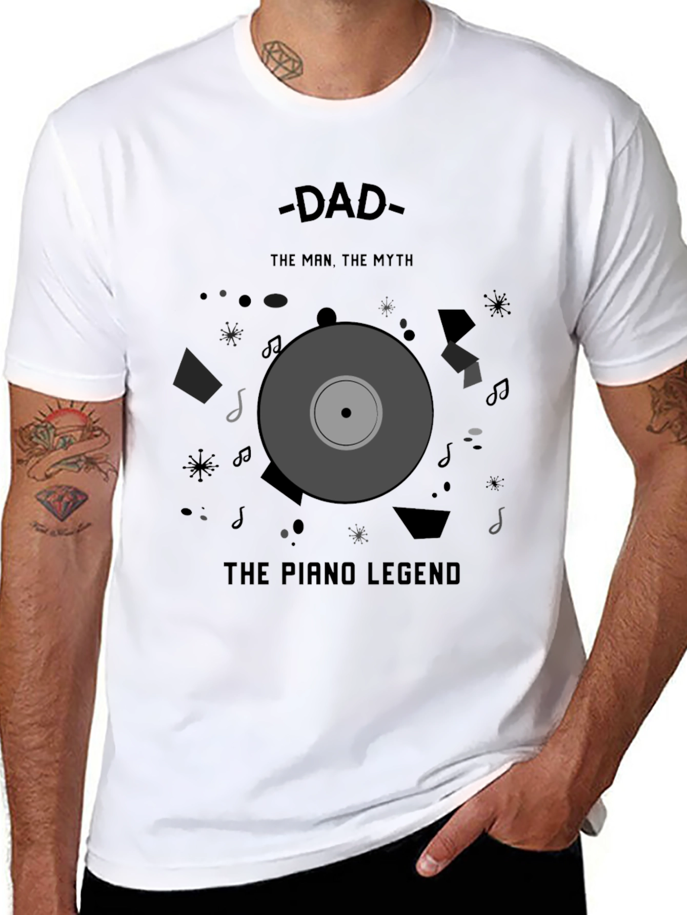 Dad Piano Legend T-Shirt - Man Myth Legend