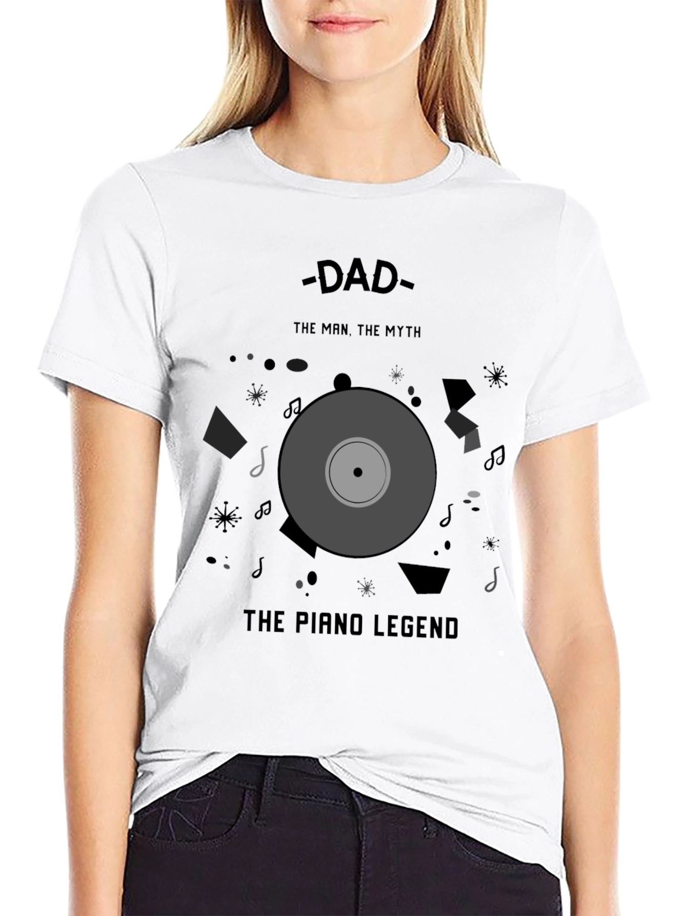 Dad Piano Legend T-Shirt - Man Myth Legend