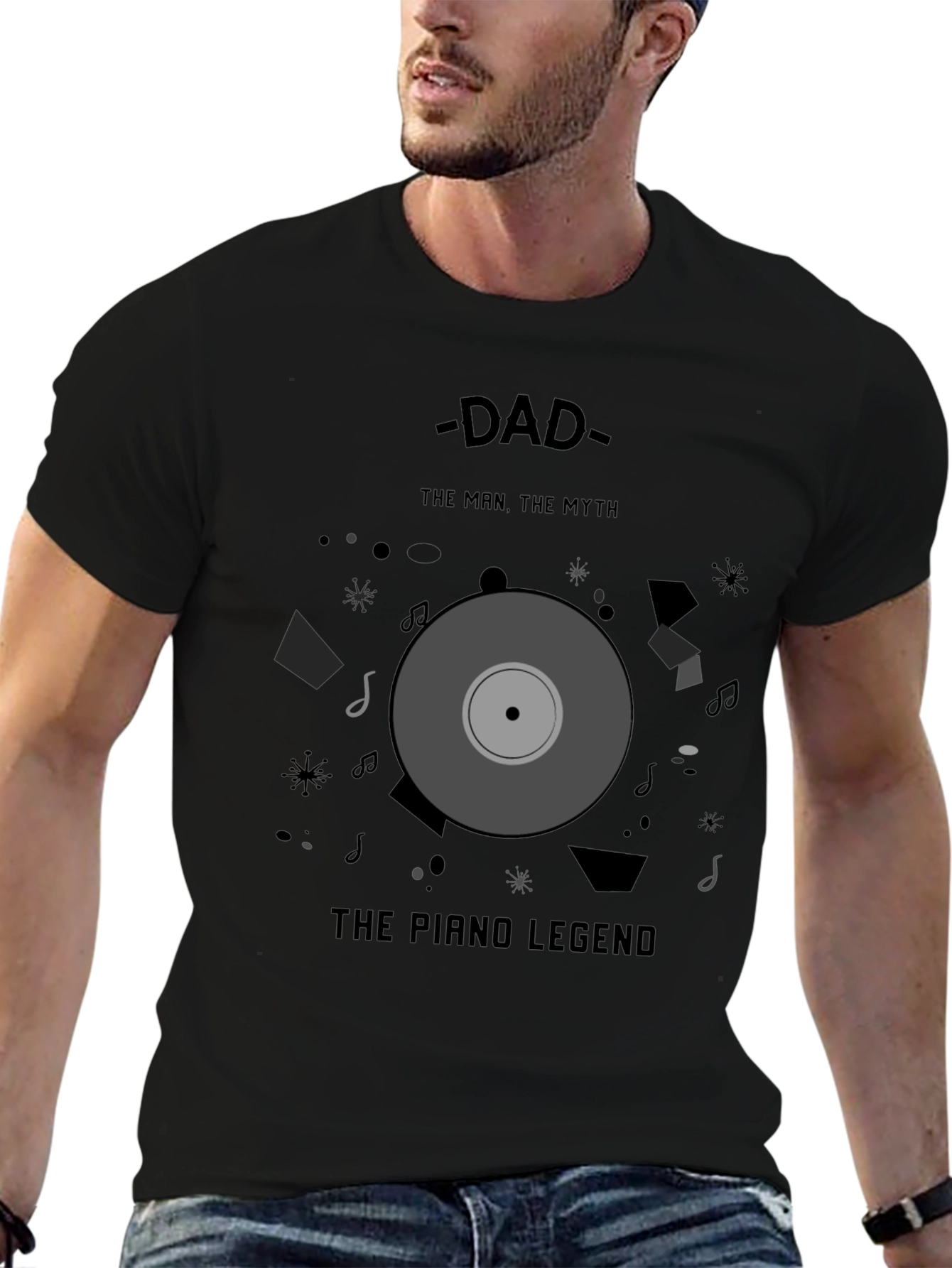 Dad Piano Legend T-Shirt - Man Myth Legend